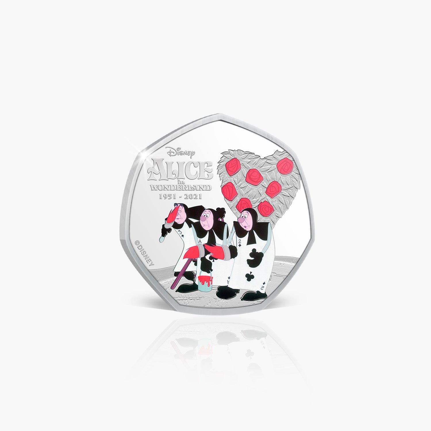 Painting the Roses Red Silver Plated Coin
