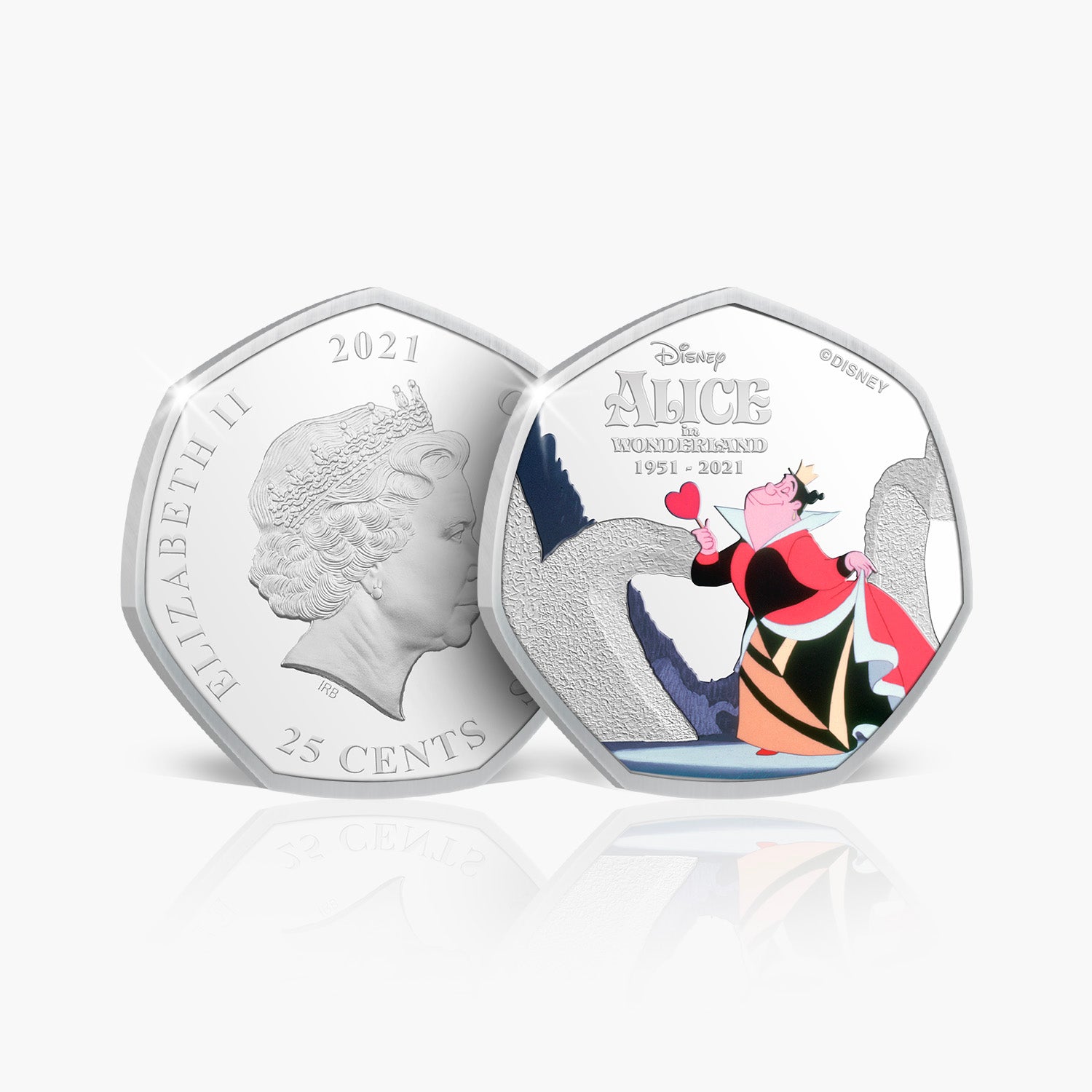 Queen of Hearts Silver Plated Coin