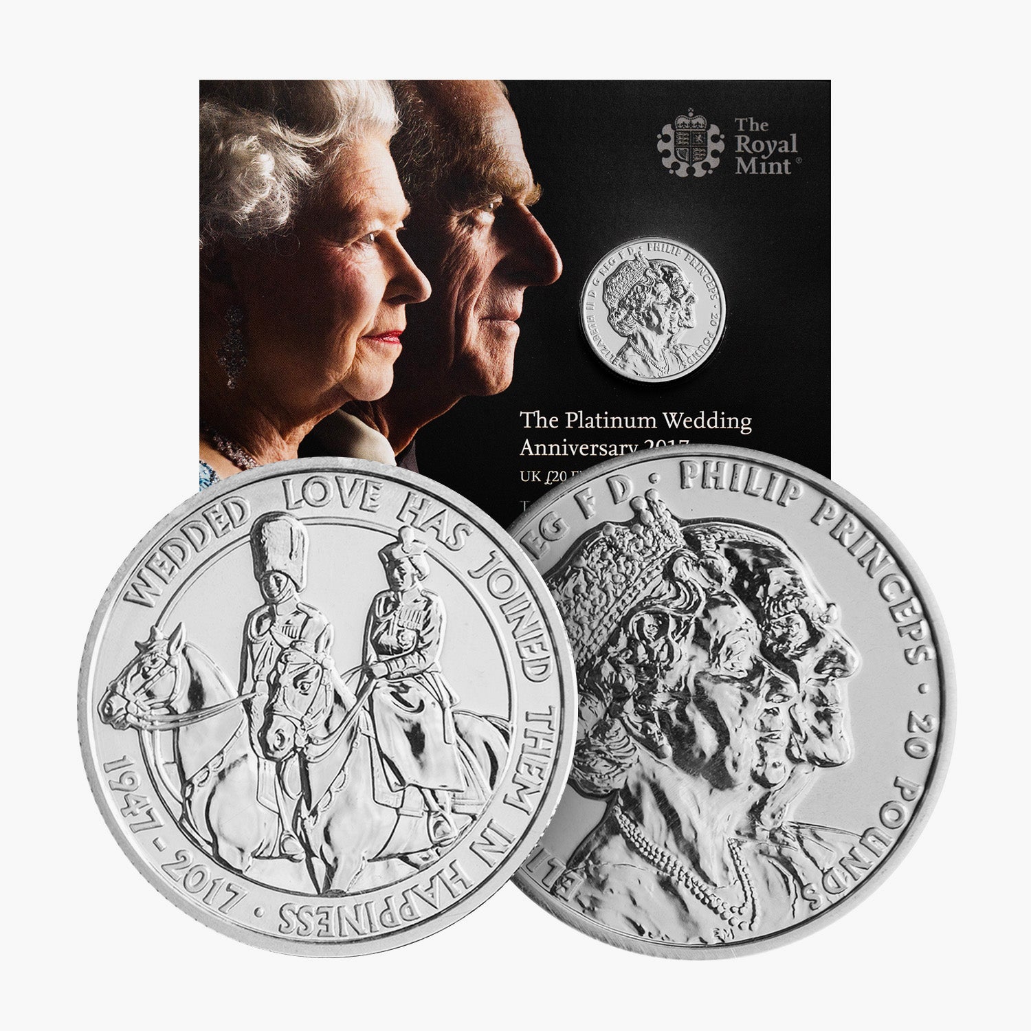 The Platinum Wedding 2017 UK £20 Fine Silver Coin