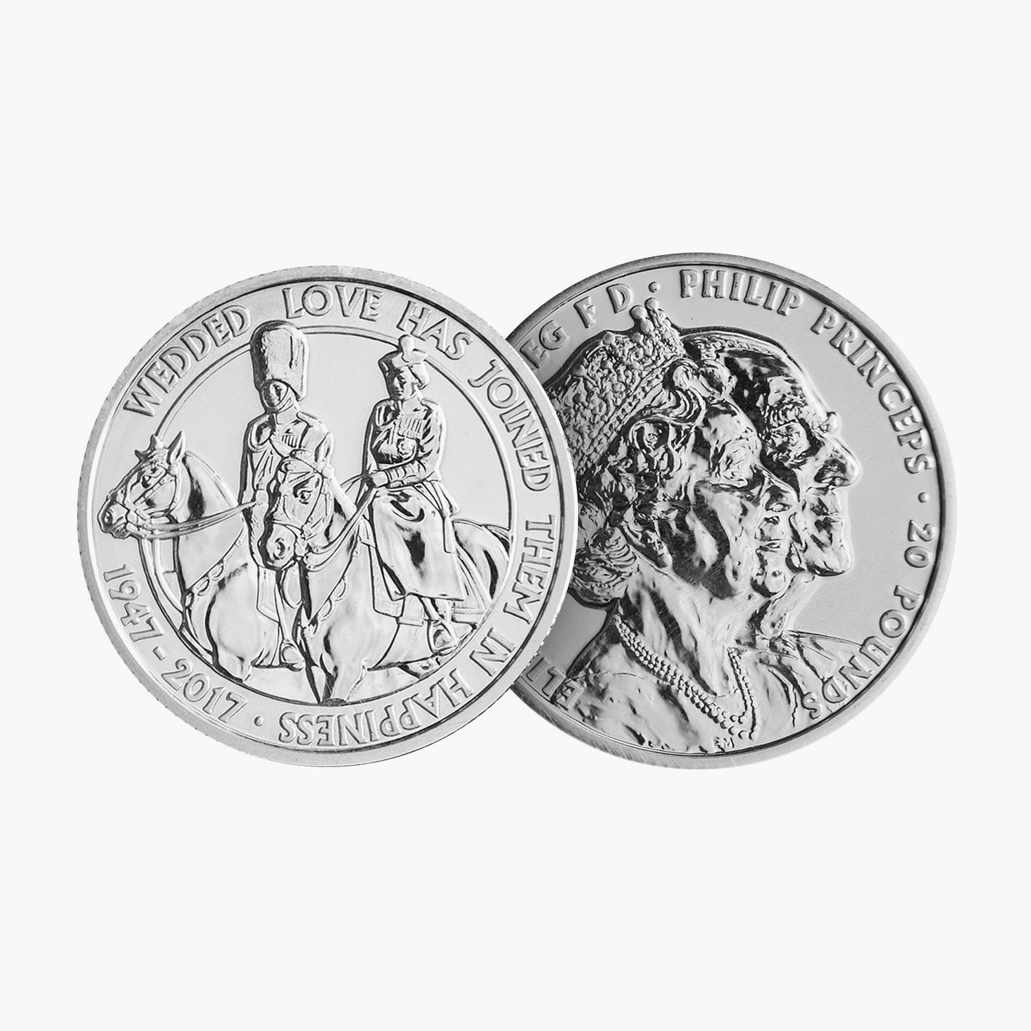 The Platinum Wedding 2017 UK £20 Fine Silver Coin