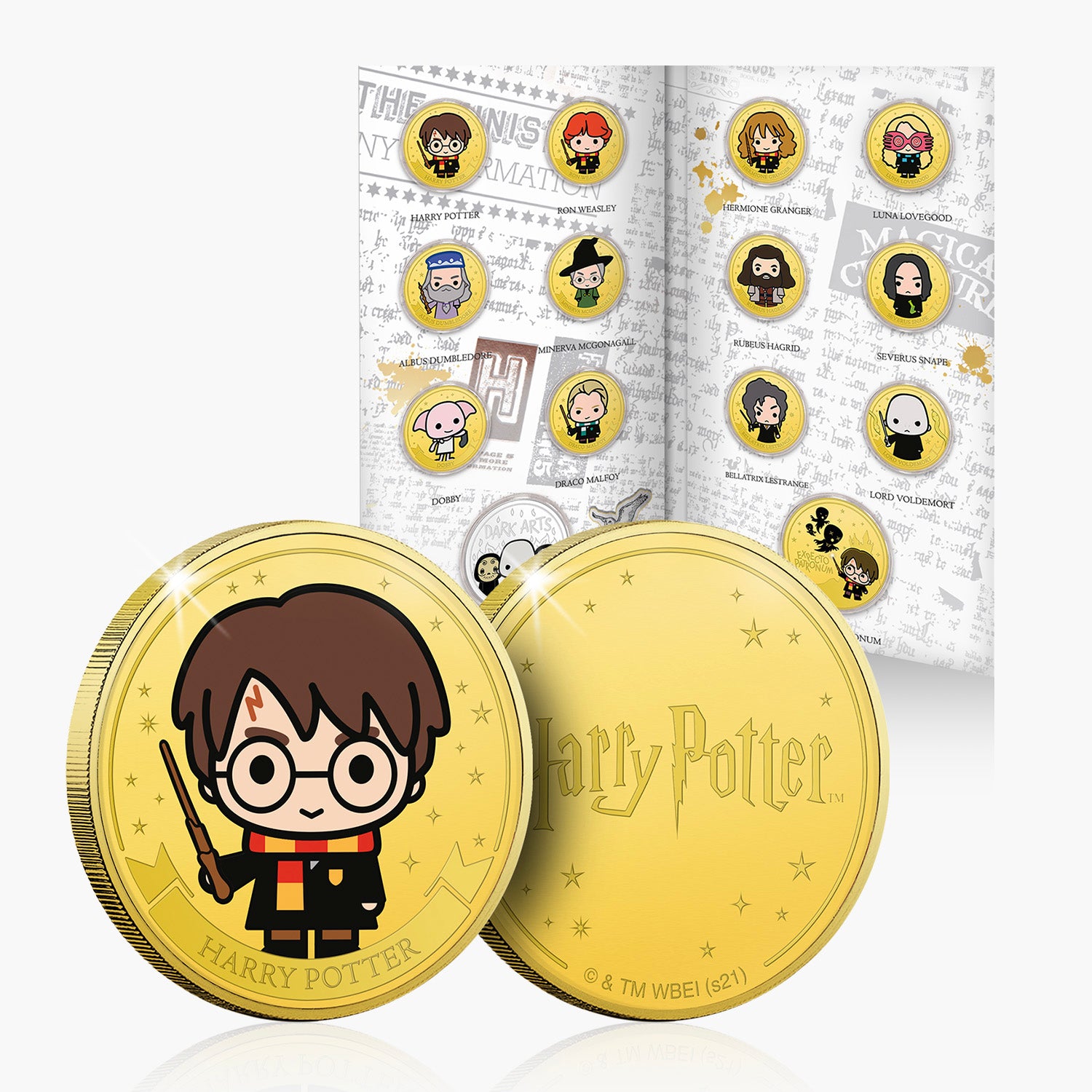 The Official Harry Potter Chibi 24-Carat Gold Plated Complete Collection