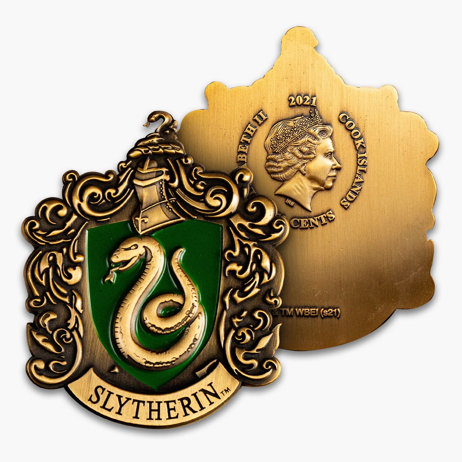 The Official Harry Potter Slytherin House Crest Shaped Coin