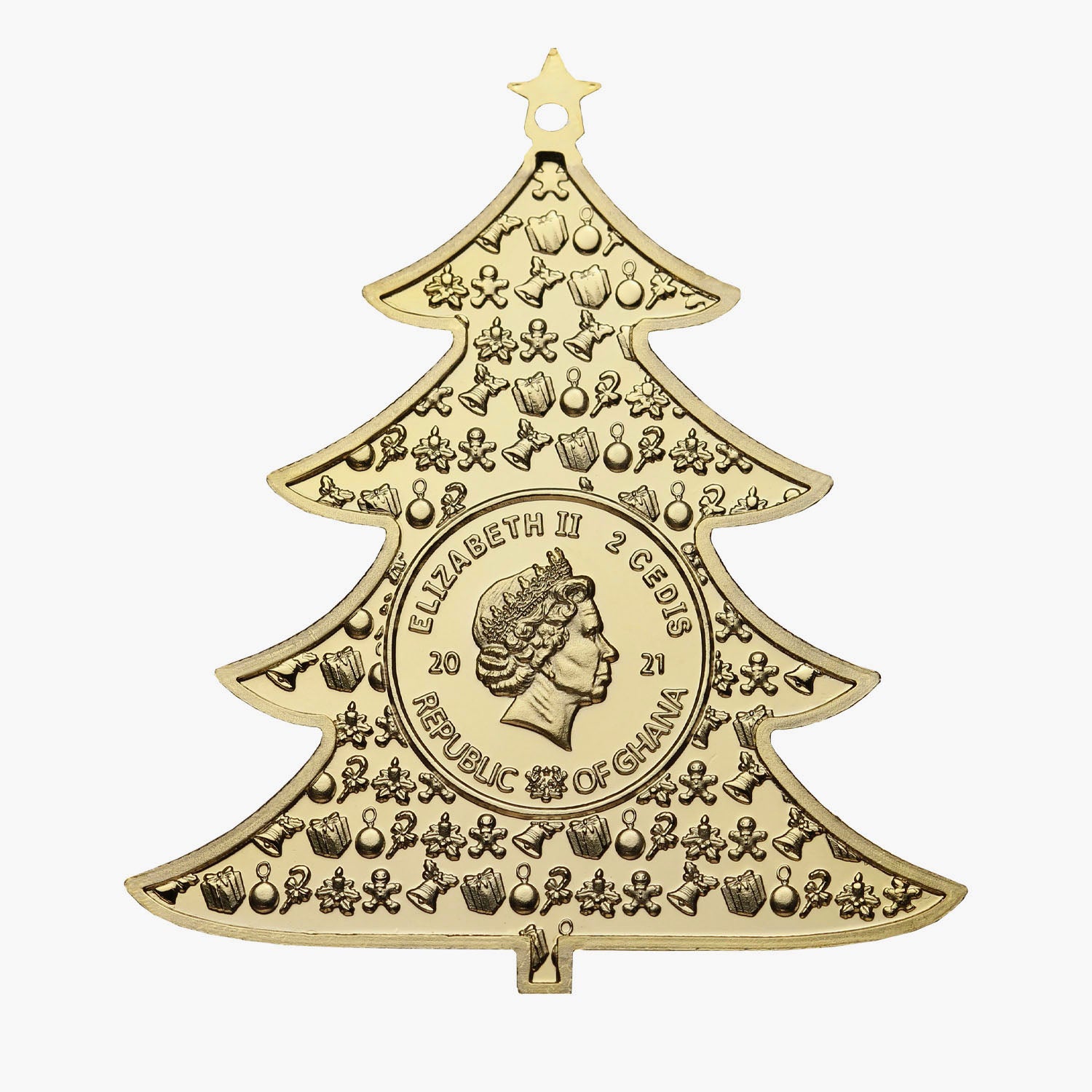 Christmas Tree Gold Plated Coin