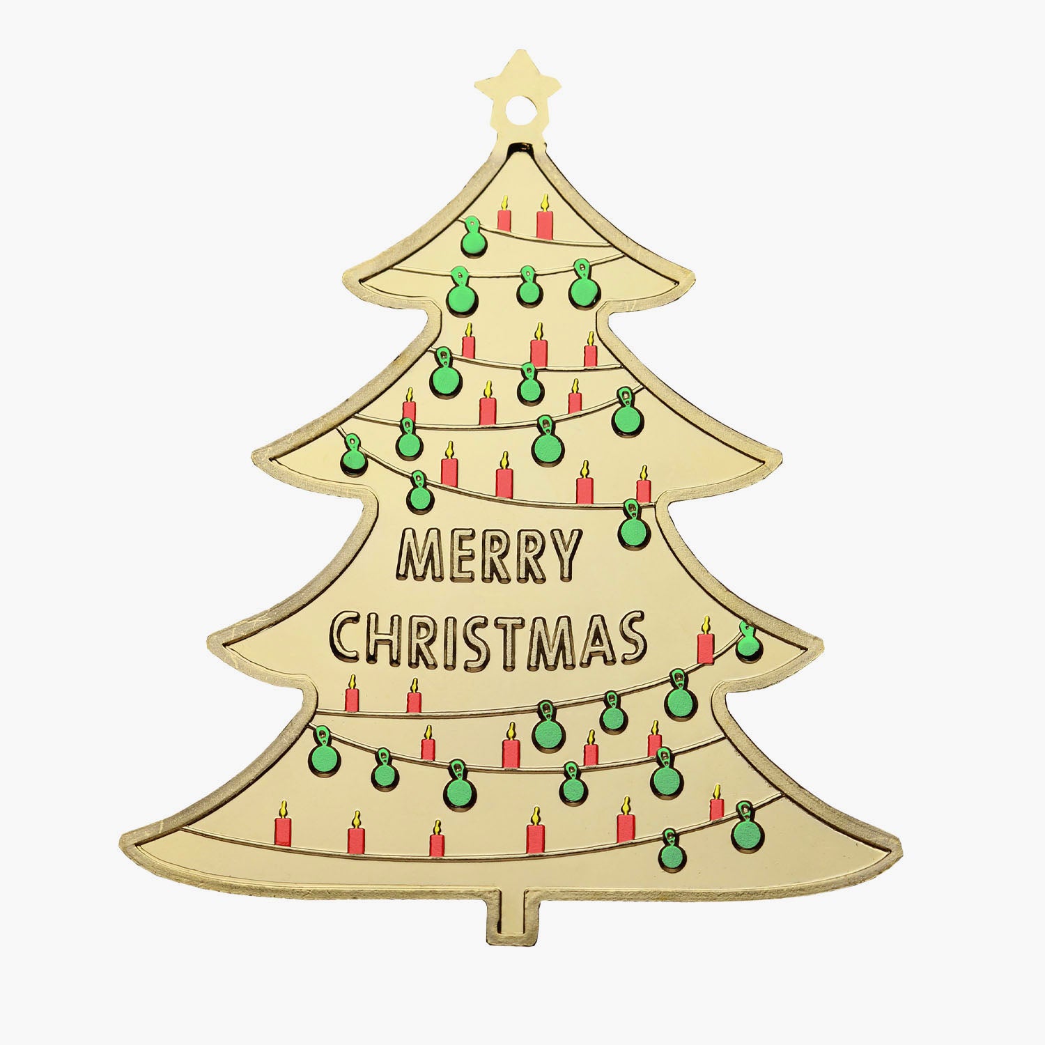 عملة شجرة عيد الميلاد مطلية بالذهب