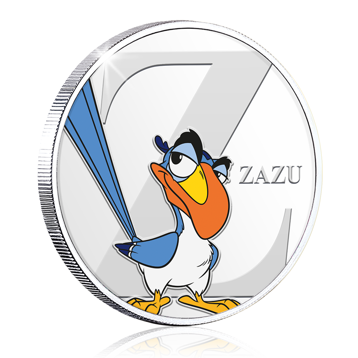 Z est pour le souvenir commémoratif en couleur plaqué argent de Zazu