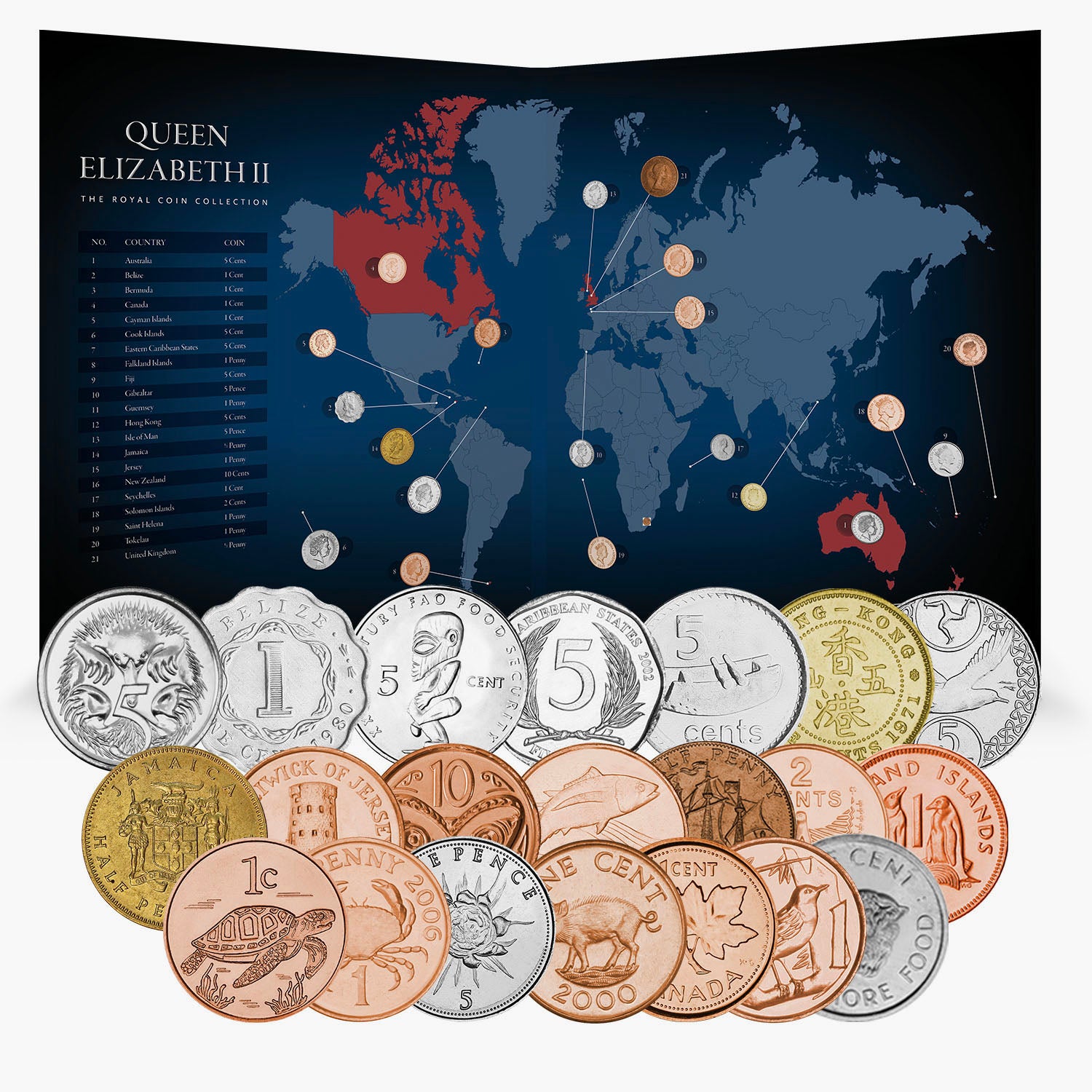 Pièces de monnaie de Sa Majesté la reine Elizabeth II de l'édition de collection du Commonwealth