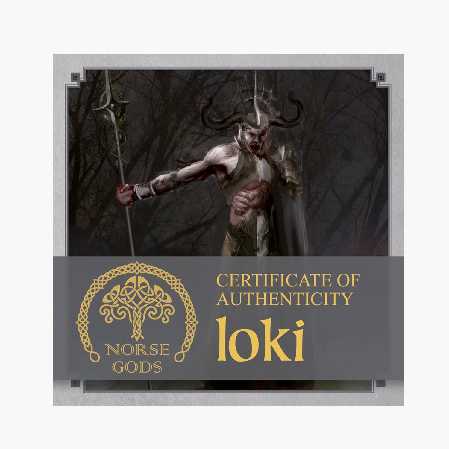 Pièce d'argent de 2 onces du dieu nordique Loki