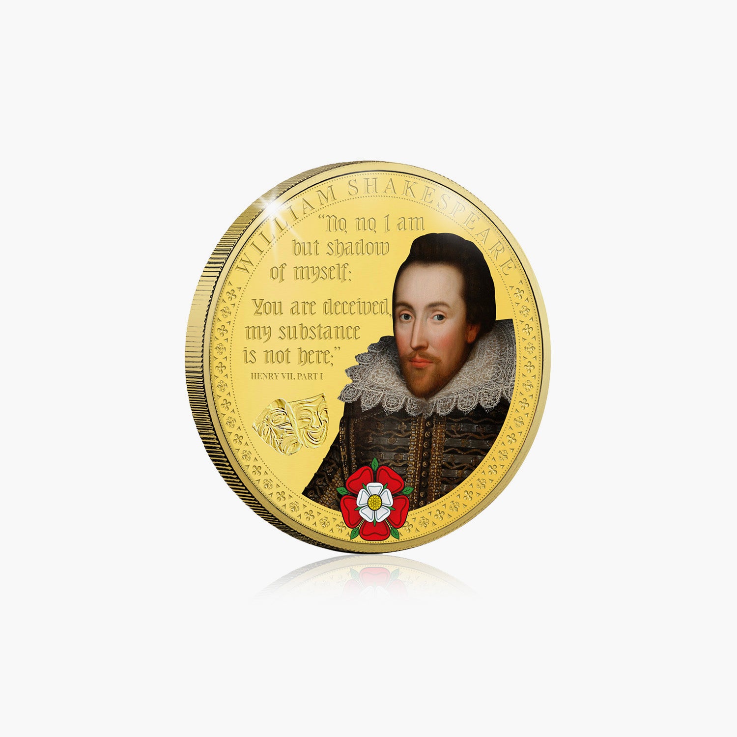 William Shakespeare commémoratif plaqué or