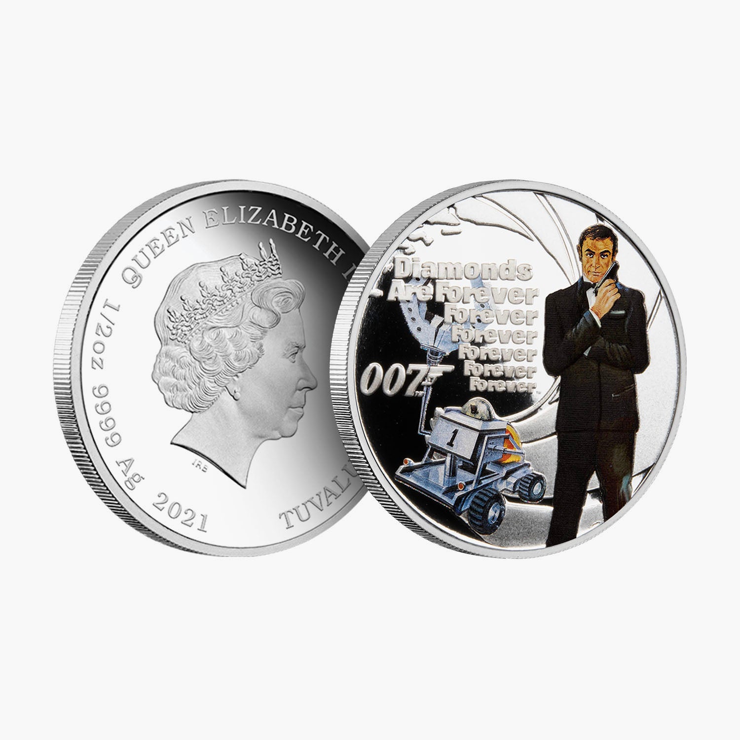 James Bond - Diamonds are Forever Solid Silver Movie Coin