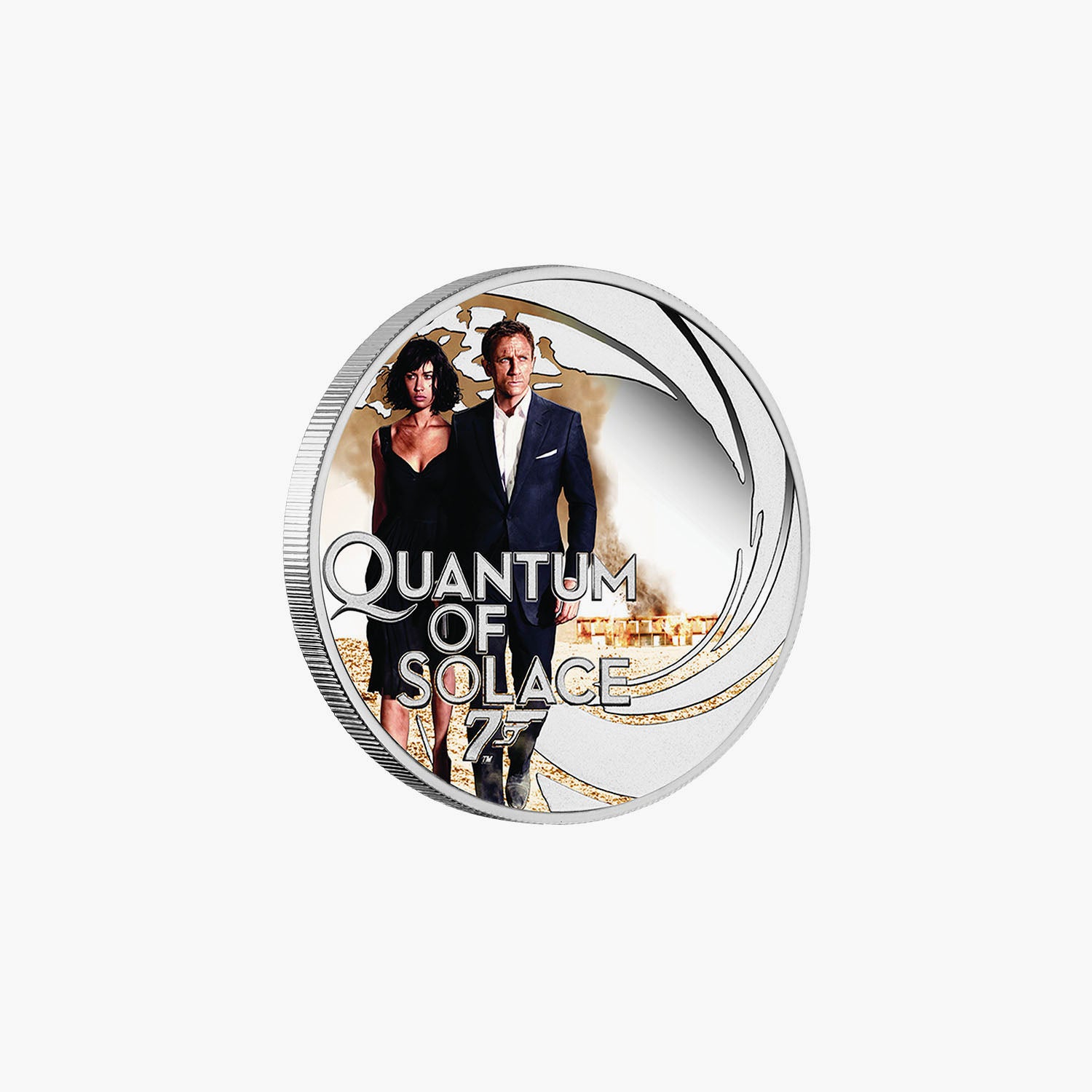 James Bond - Quantum of Solace Solid Silver Movie Coin