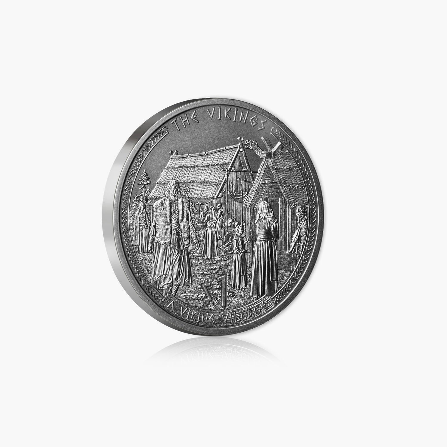 A Viking Village One Dollar Coin