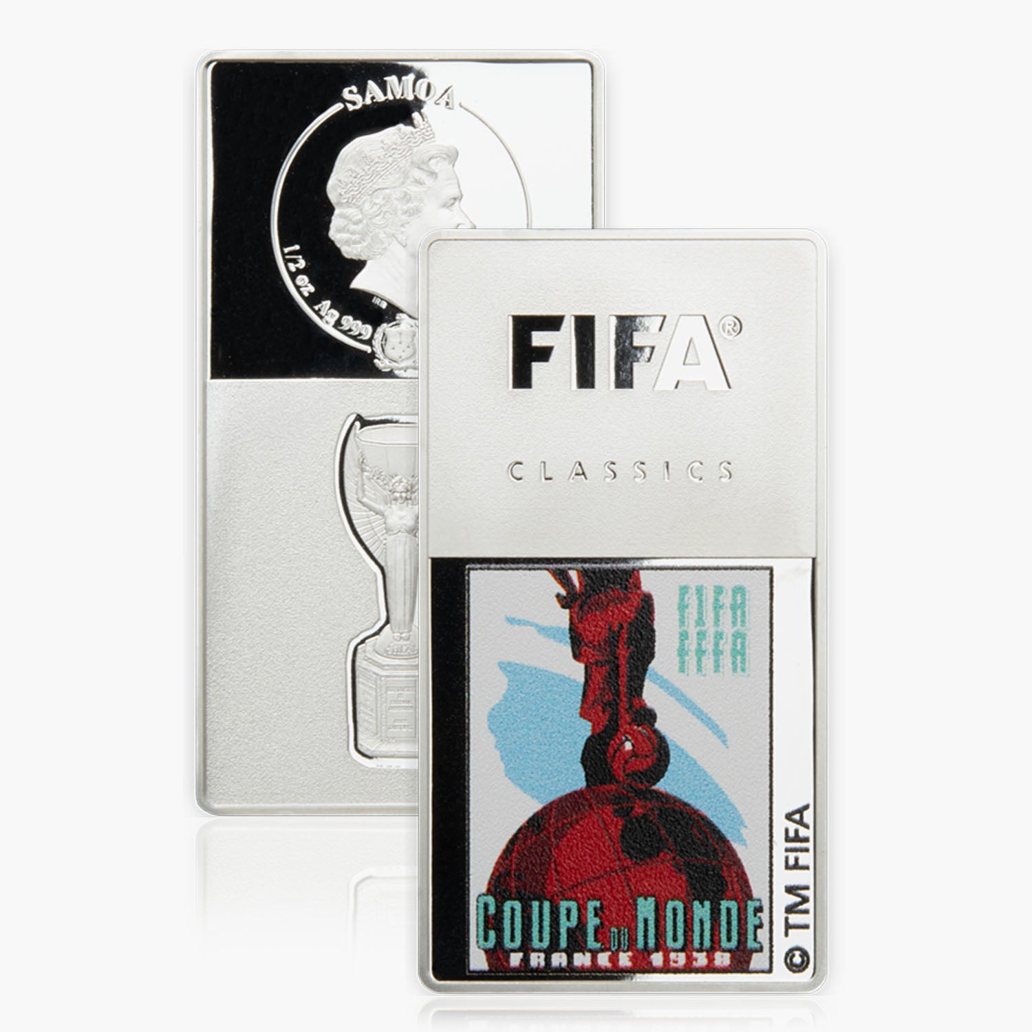 France 1938 Silver Fifa World Cup Coin Bar
