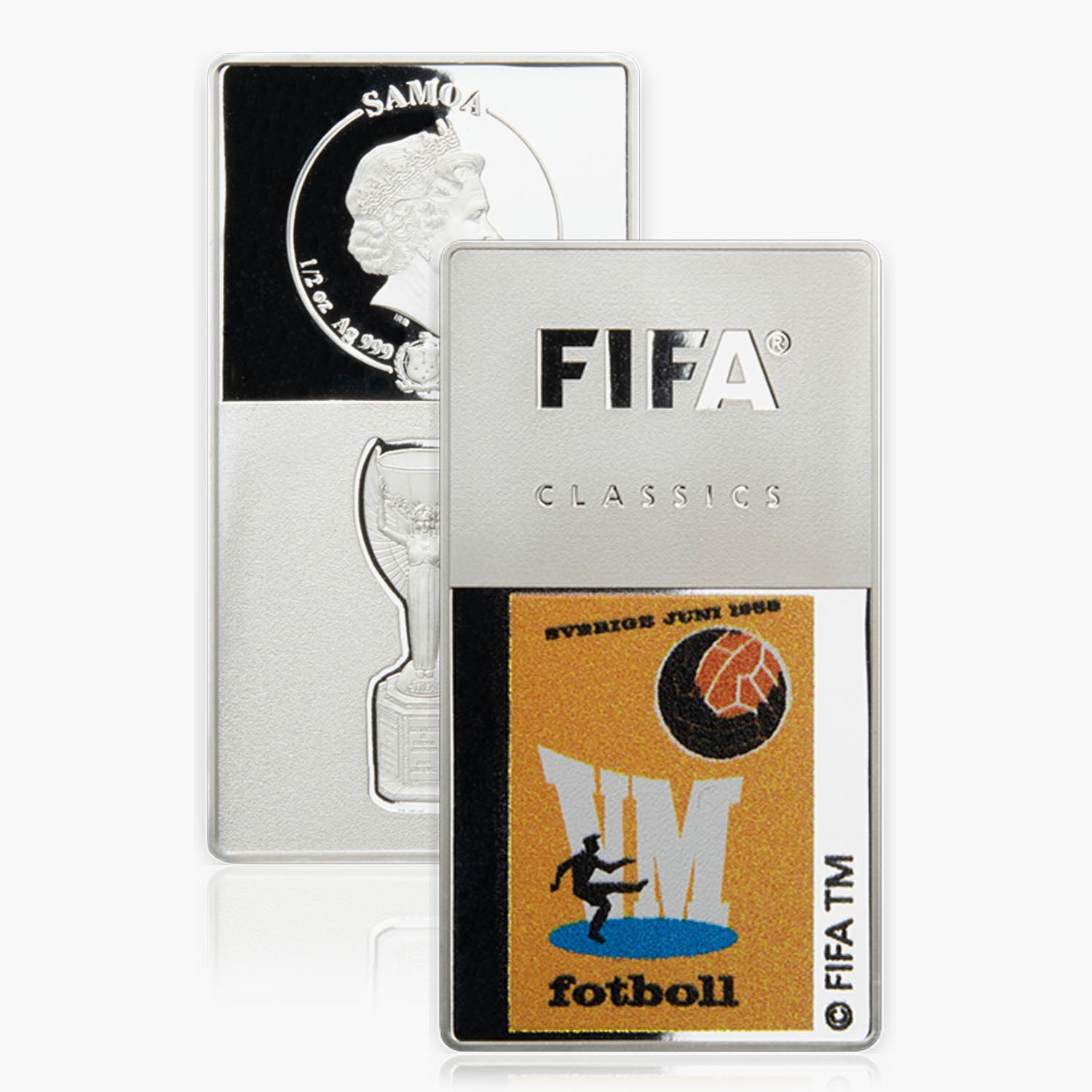 Sweden 1958 Silver Fifa World Cup Coin Bar