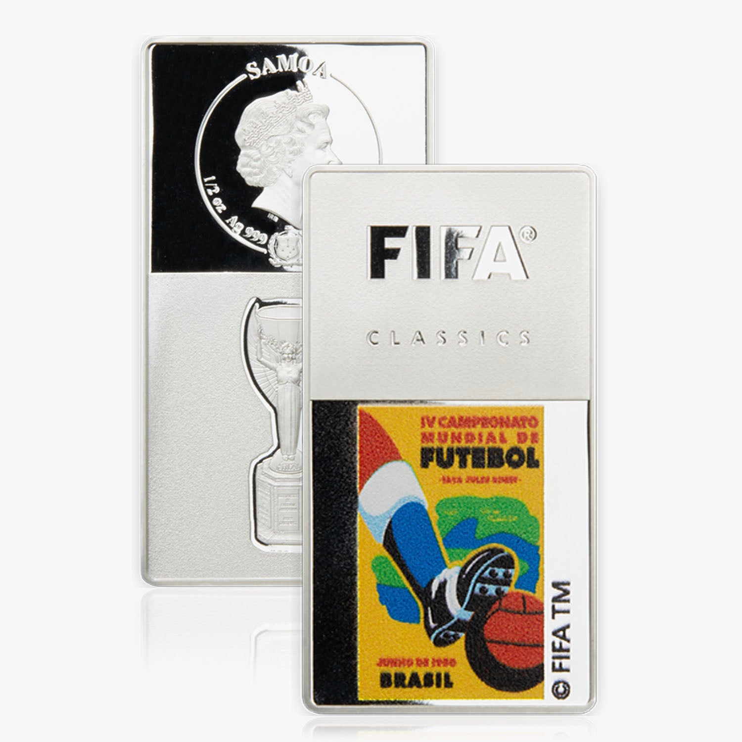 Brazil 1950 Silver Fifa World Cup Coin Bar