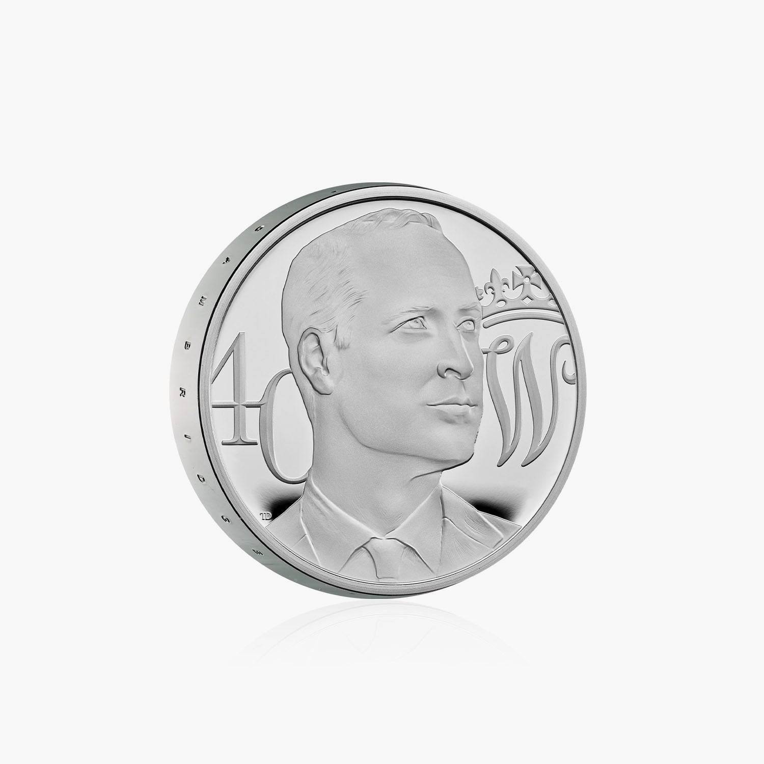 40th Birthday of HRH Prince William, Duke of Cambridge 2022 UK £5 Silver Proof Piedfort Coin