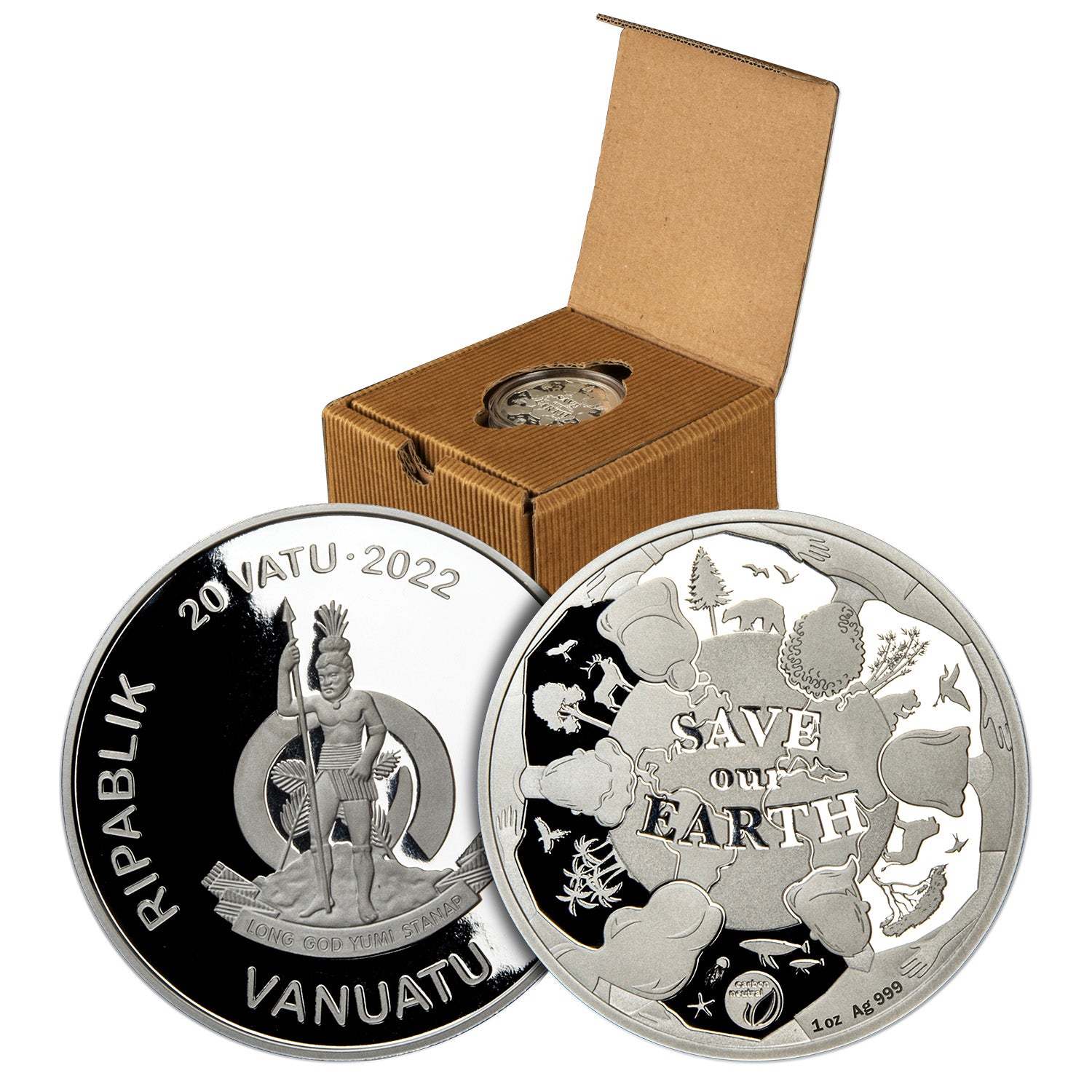 Save Our Earth Carbon Neutral 1oz Silver Coin