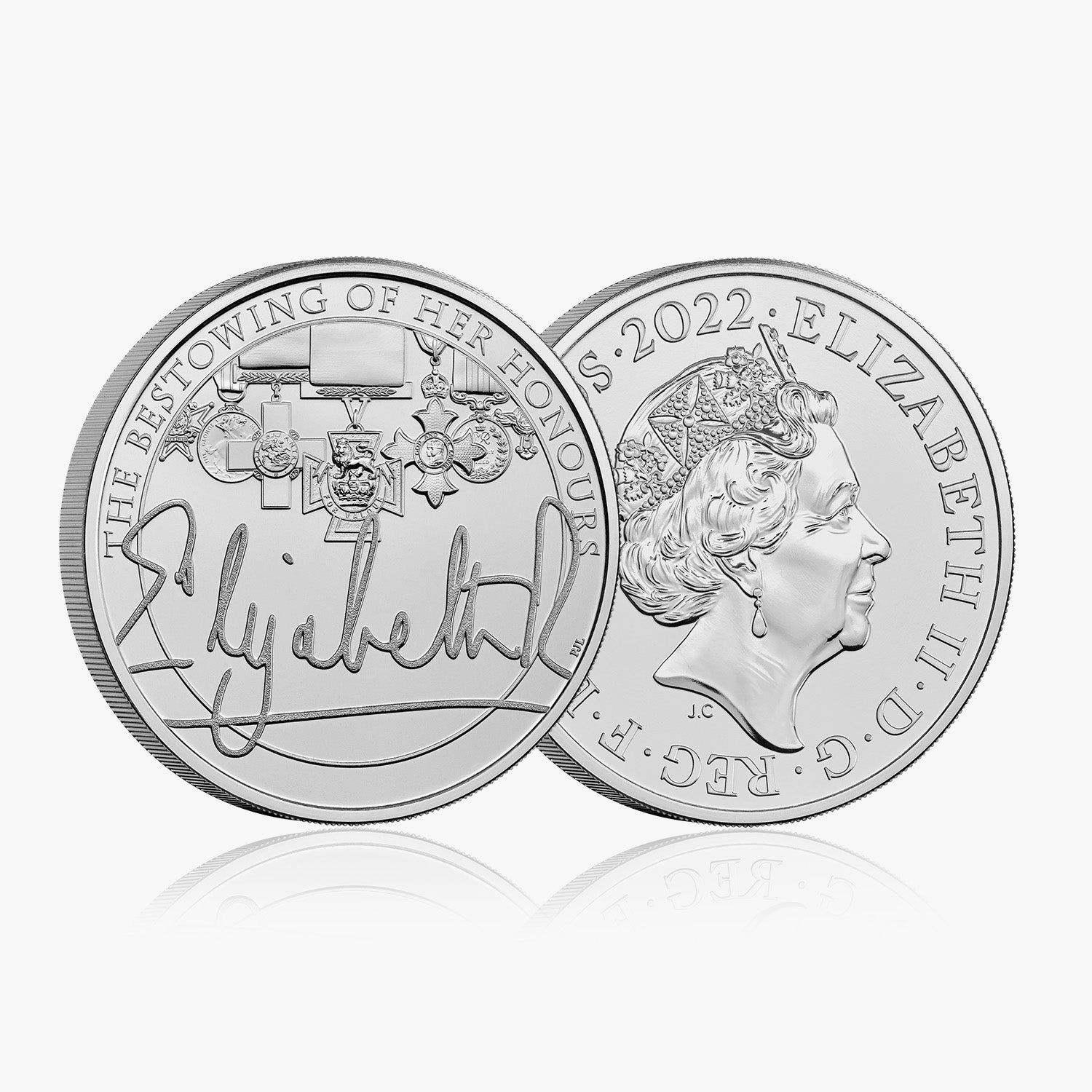Honneurs et investitures du règne de la reine 2022 UK £ 5 BU Coin