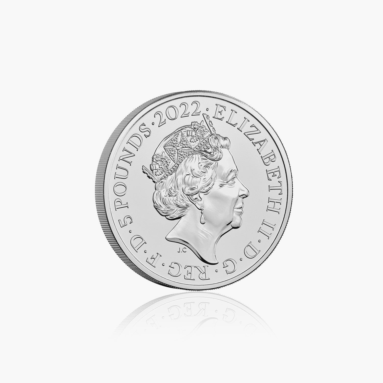 女王の治世の名誉と投資 2022 英国 £5 BU コイン