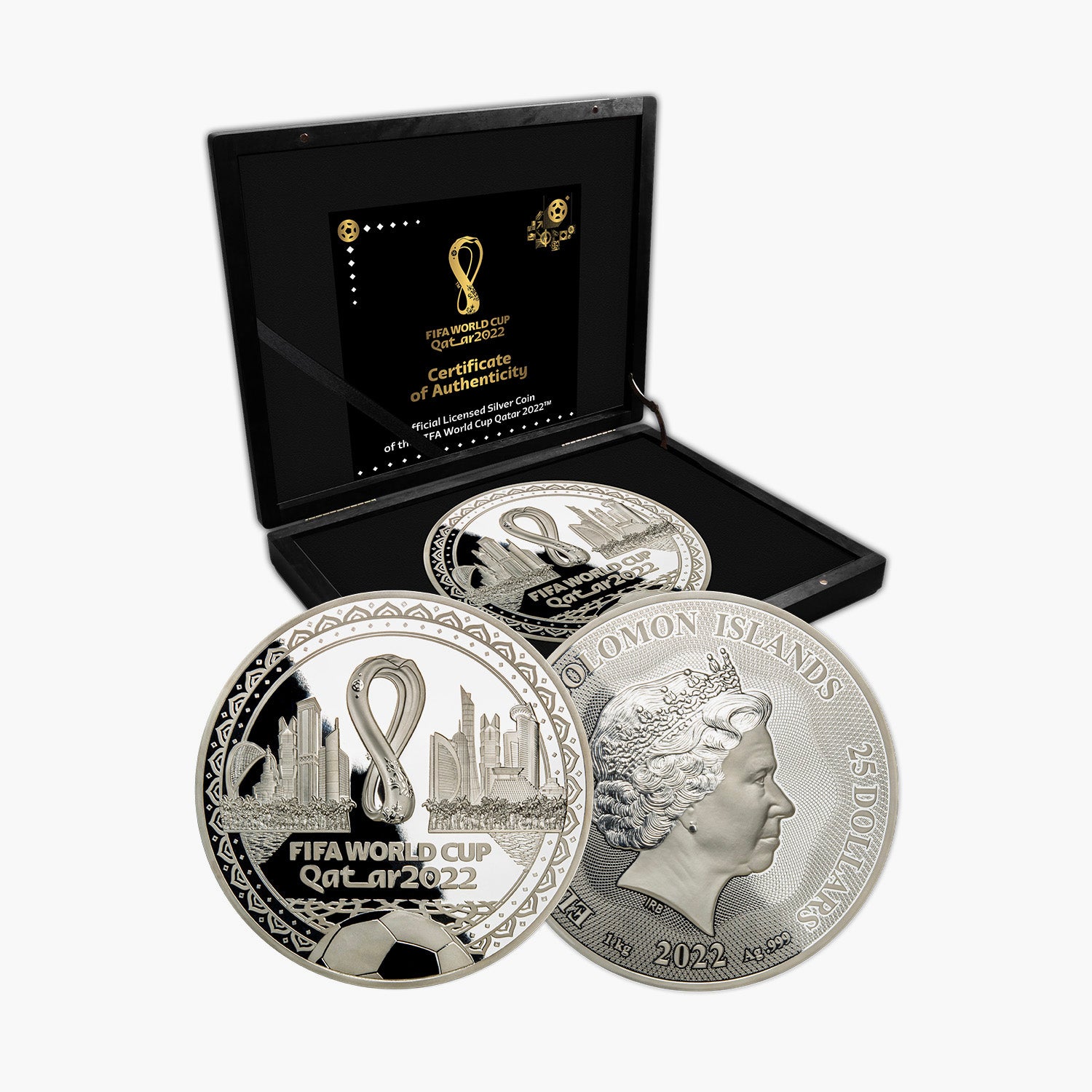 FIFA World Cup 2022™ Mastersize 1kg Solid Silver Doha Coin