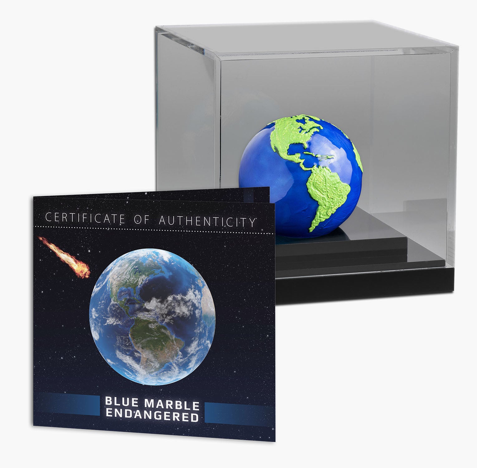 Blue Marble Earth 3D 3oz Solid Silver 2022 Coin