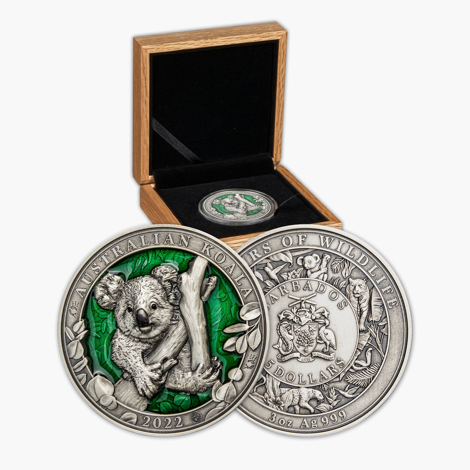 Colours of Wildlife Koala 3oz Silver Coin