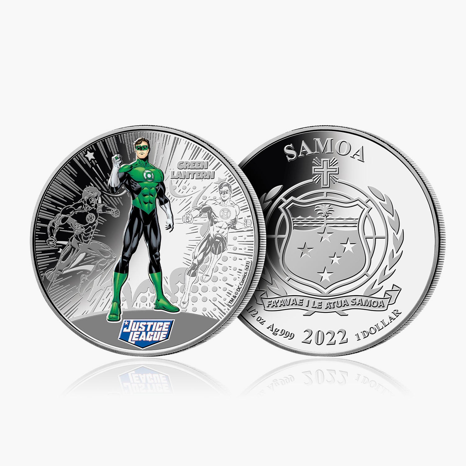 Justice League - Pièce d'argent Green Lantern de 1/2 oz