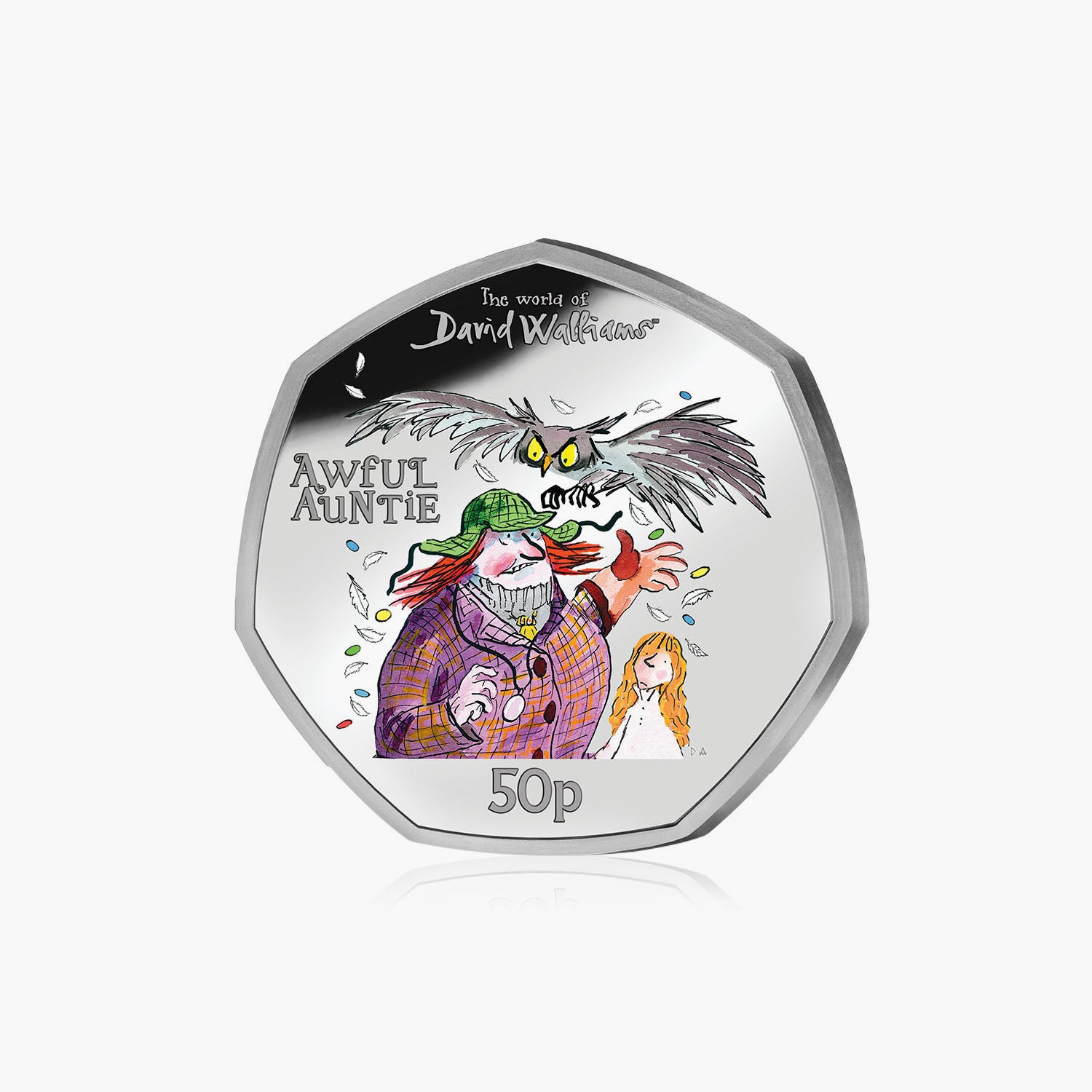 David Walliams Awful Auntie 50p with Colour