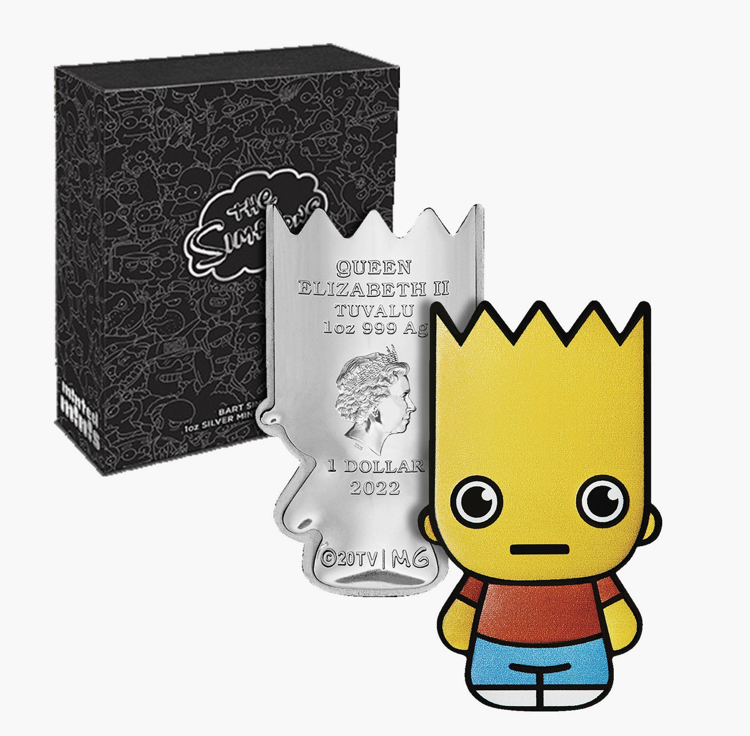 Bart Simpson 2022 Mini pièce d'argent frappée de 1 once