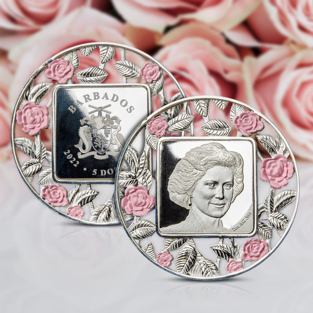Princess Diana 2022 2oz Solid Silver Filigree Coin