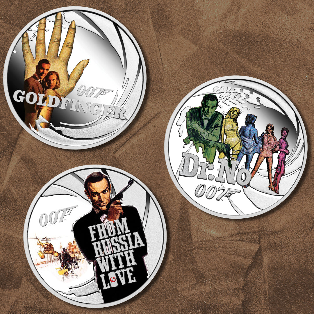The James Bond 60th Anniversary Solid Silver Coin Set