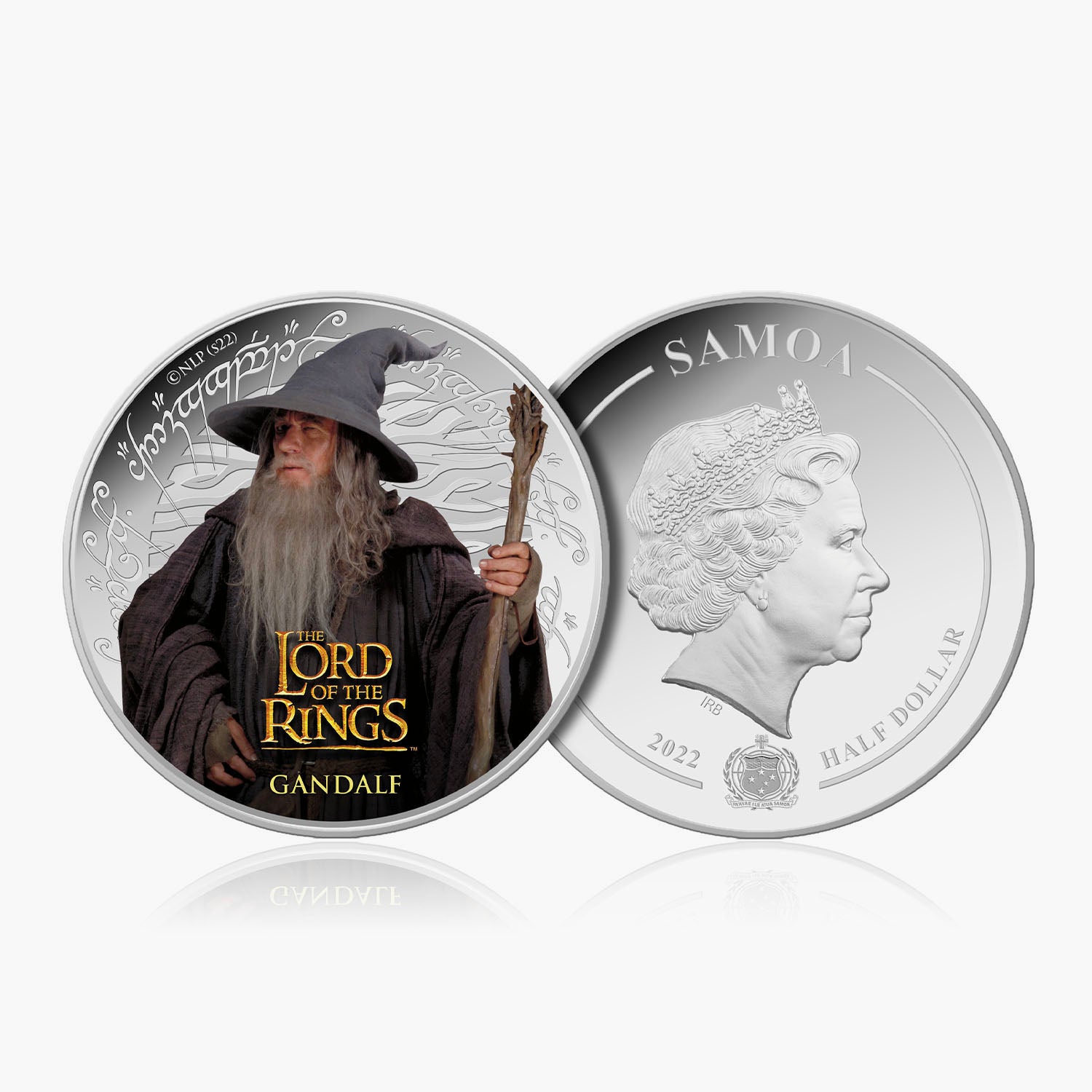 LOTR Gandalf Silver Plated Half Dollar Coin
