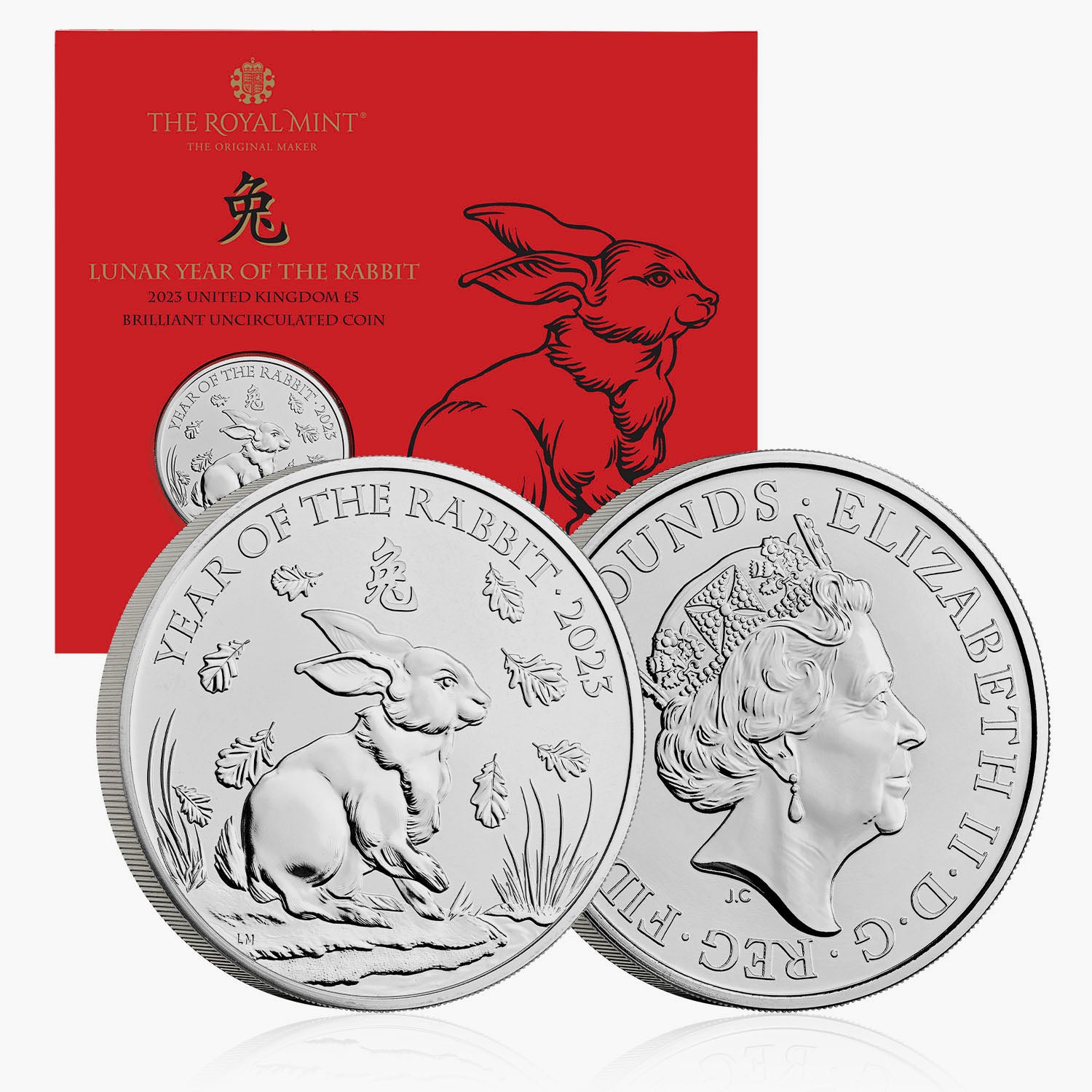 The Lunar Year of the Rabbit 2023 UK £5 Brilliant Uncirculated Coin