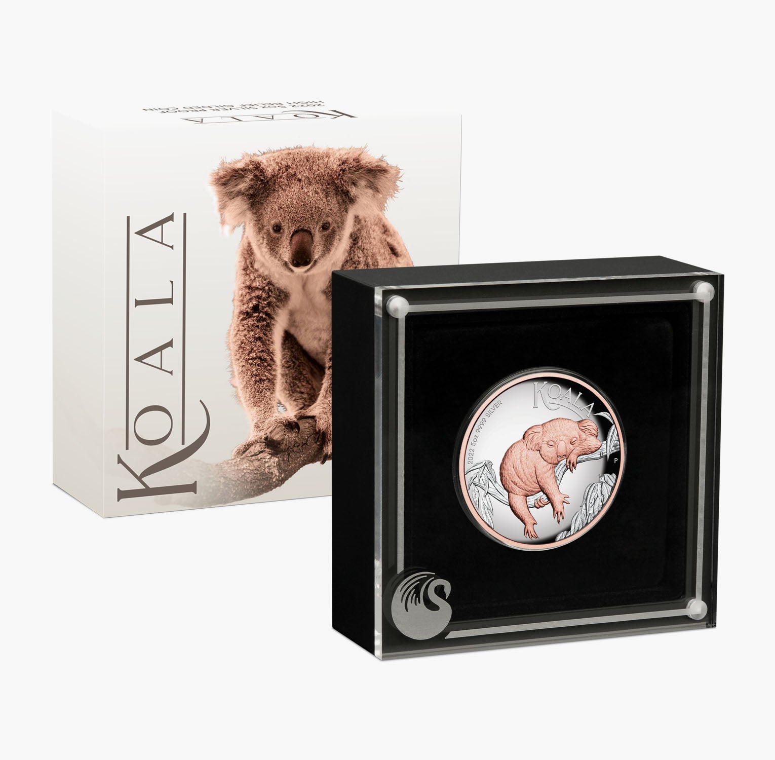 Koala australien 2022 Pièce d'argent dorée à haut relief épreuve numismatique de 5 onces