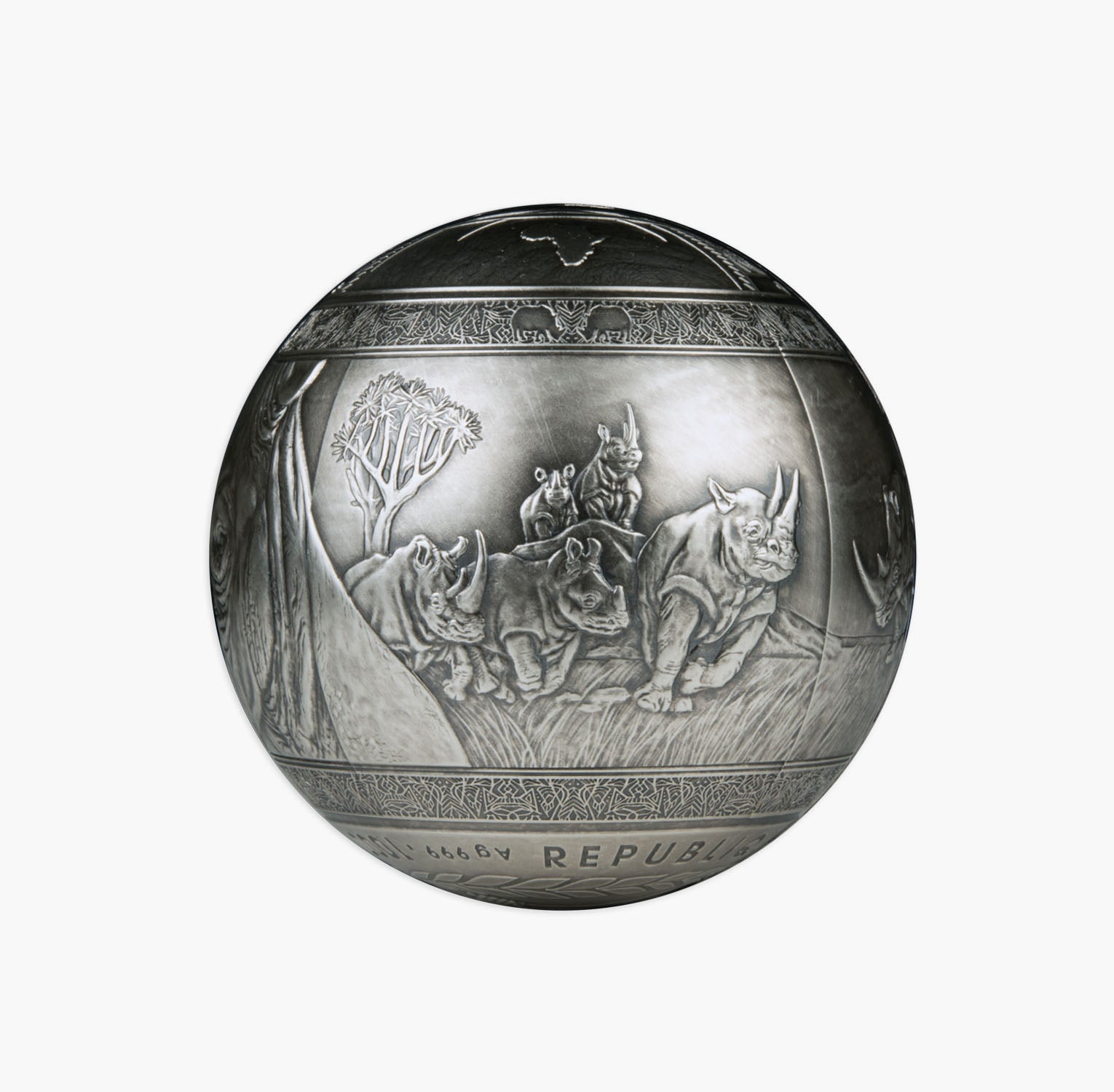 The Mighty Rhinoceros 1 Kg Silver Coin