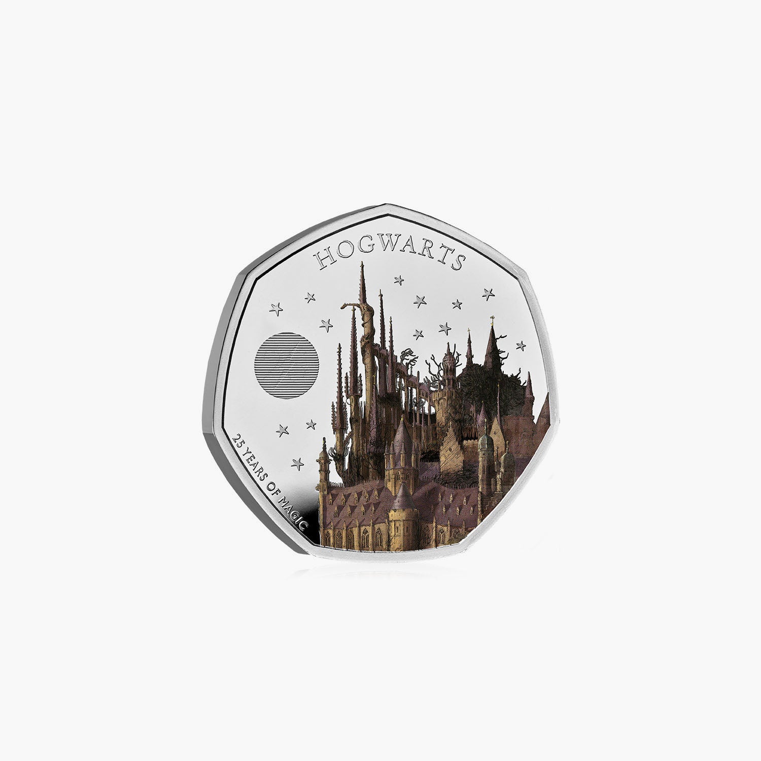 Harry Potter - Hogwarts School of Witchcraft and Wizardry 2023 UK 50p Silver Proof Colour Coin