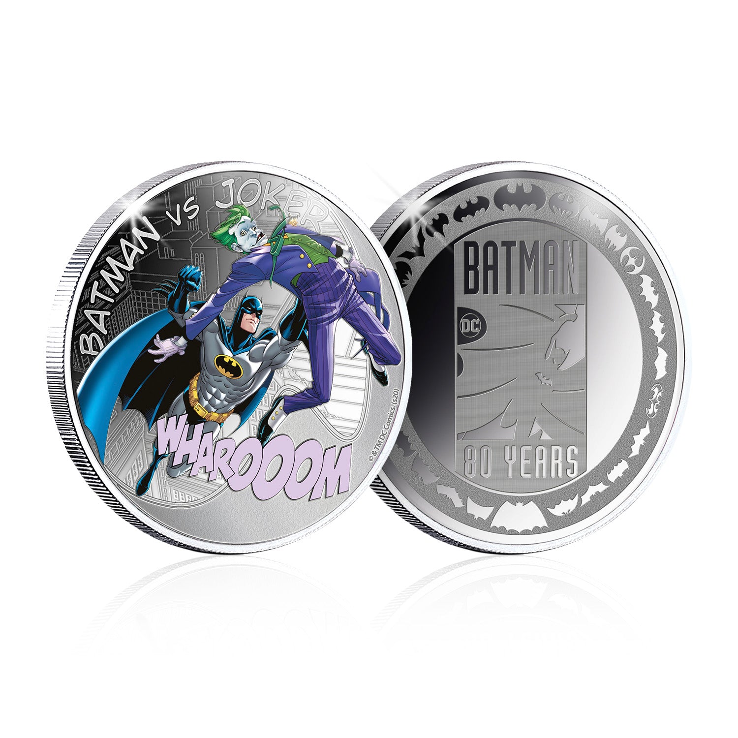Batman vs Joker plaqué argent commémoratif