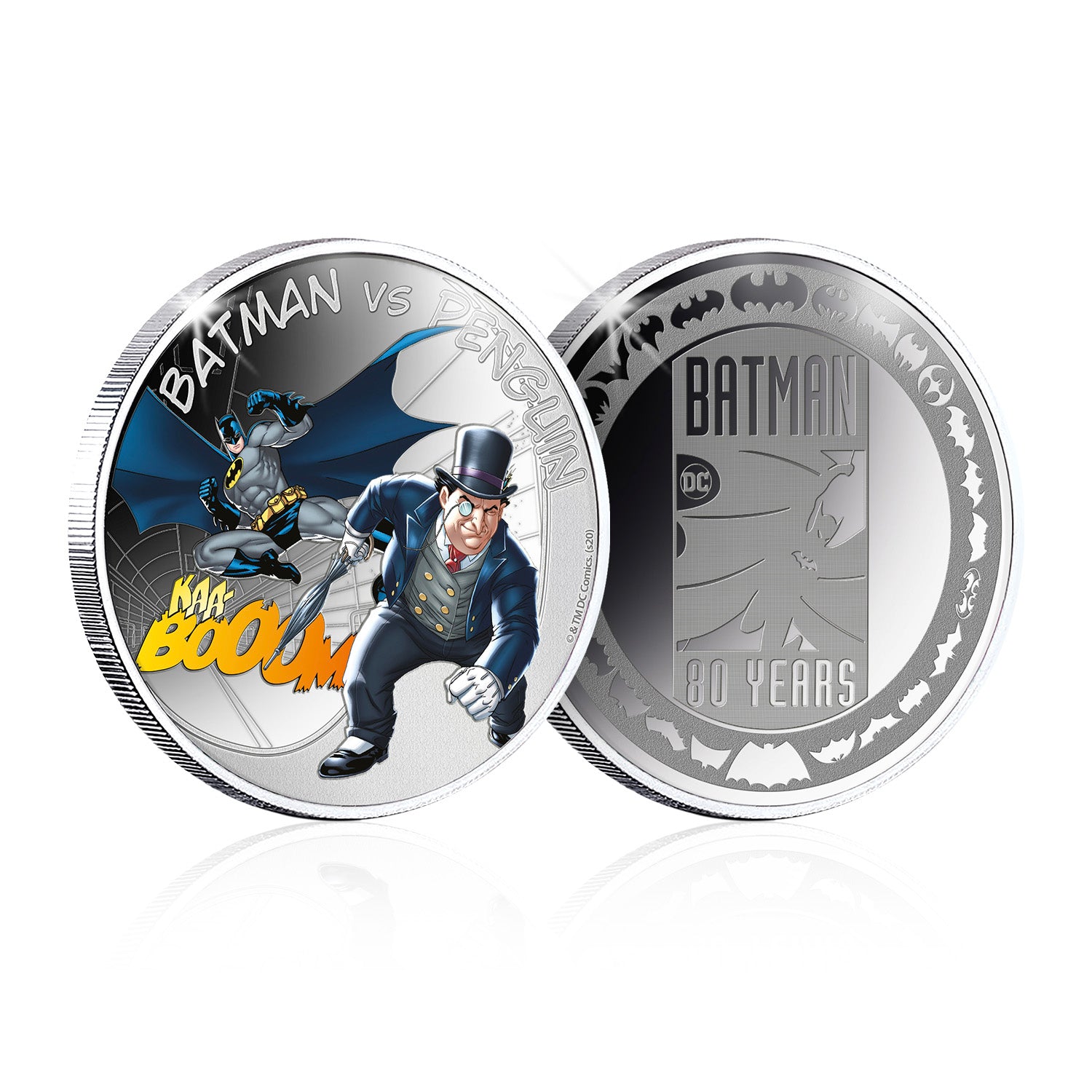 Batman vs Penguin commémoratif plaqué argent