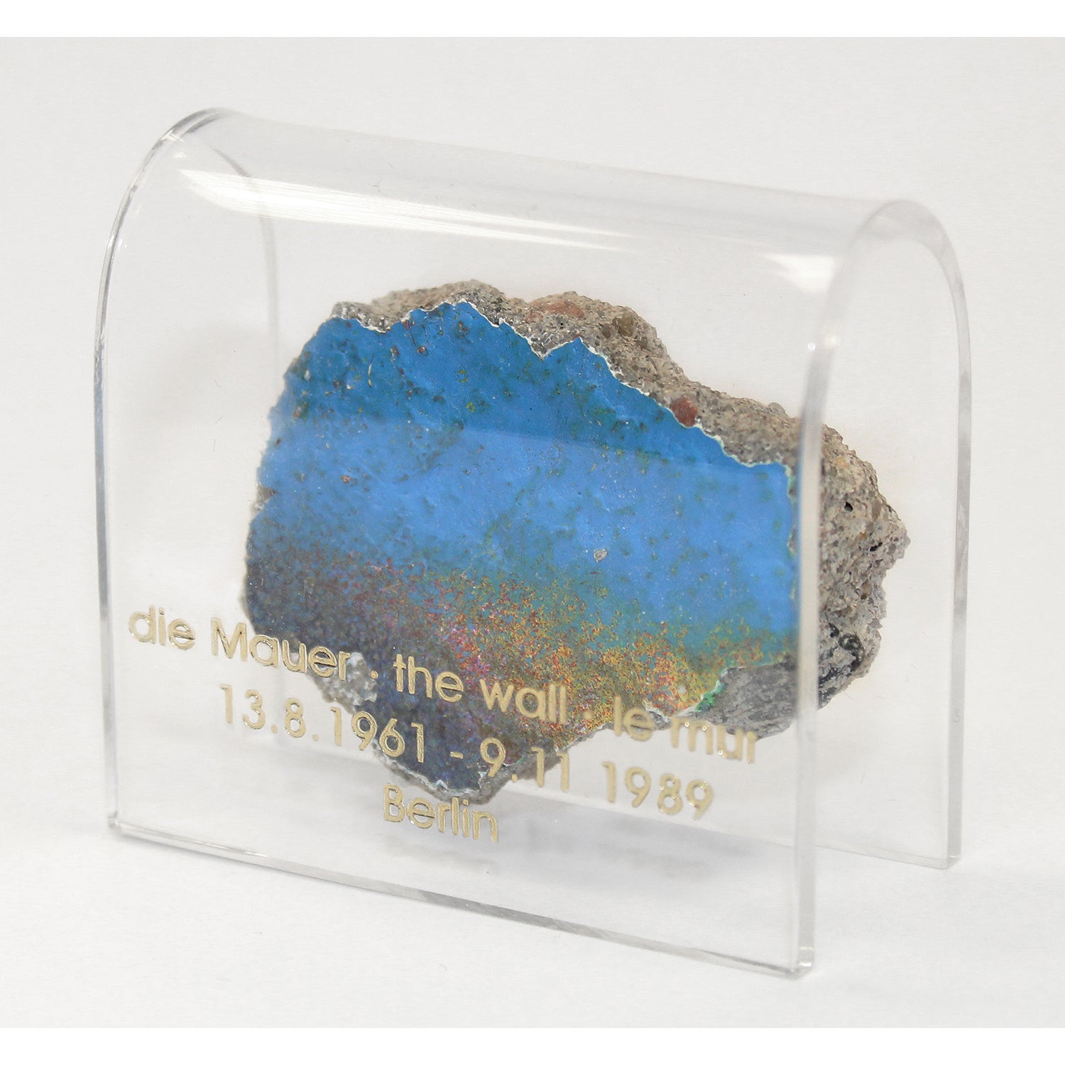 A Piece of the Berlin Wall in an Acrylic Display - Size XS