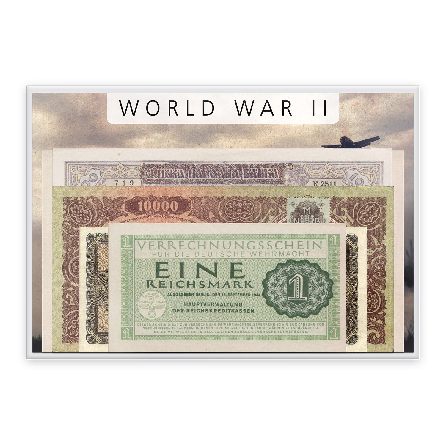 Collection de billets de la Seconde Guerre mondiale