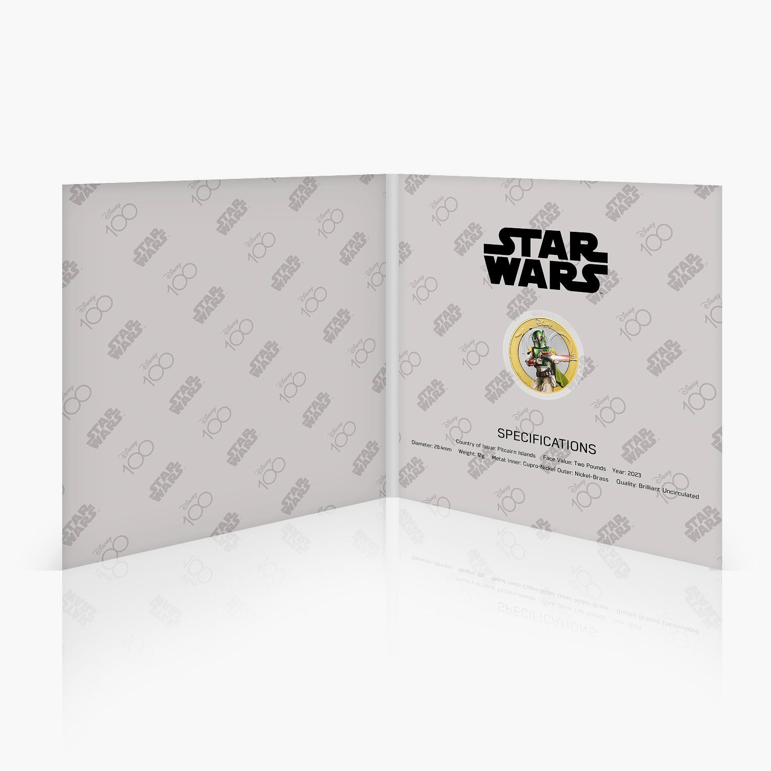 Star Wars Boba Fett 2023 £2 BU Colour Coin