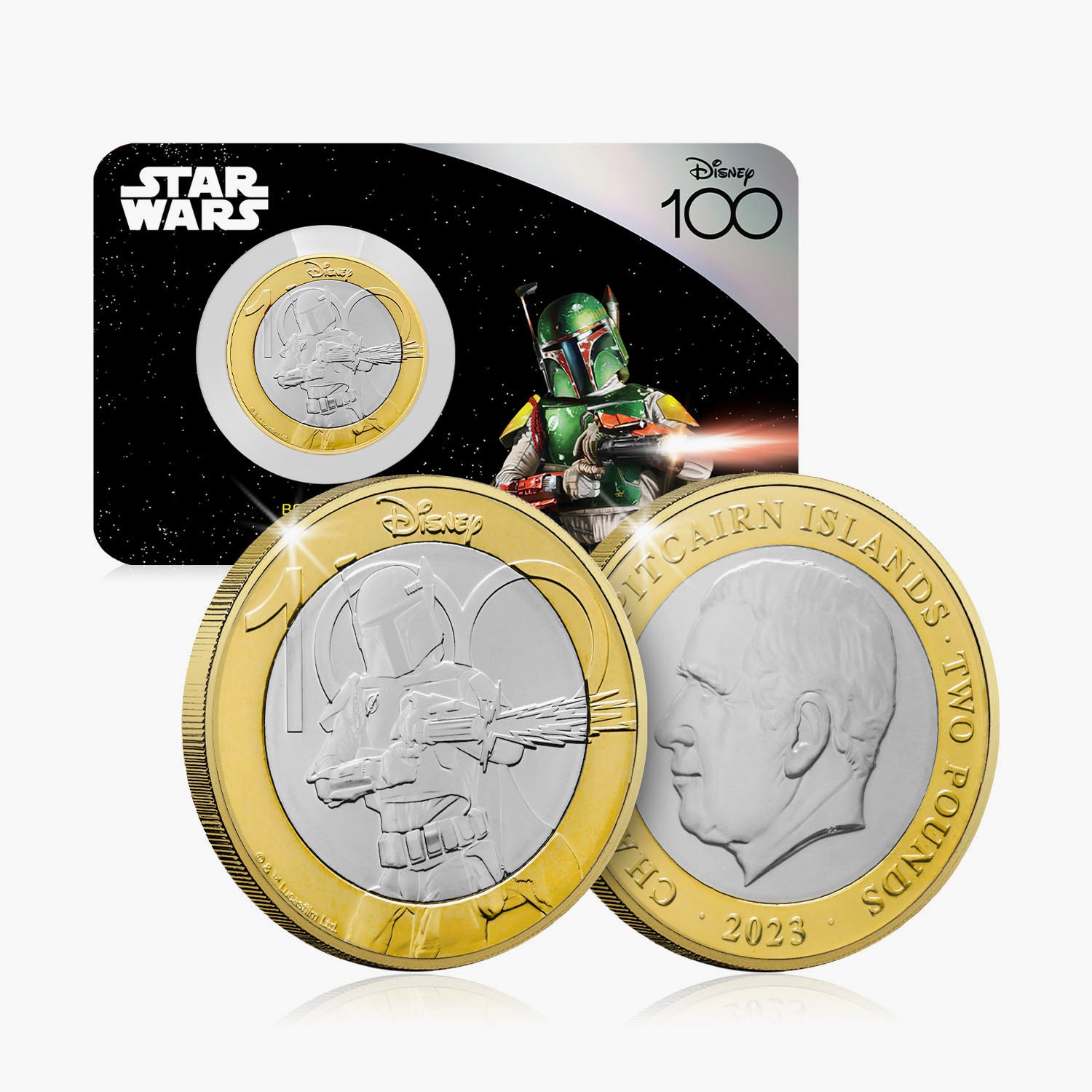 Star Wars Boba Fett 2023 £2 BU Coin