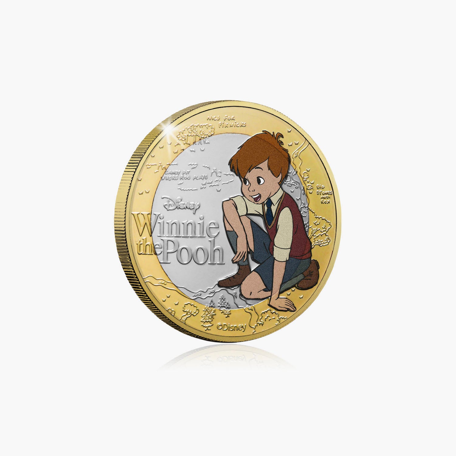 Winnie the Pooh Christopher Robin 2023 £2 BU Colour Coin