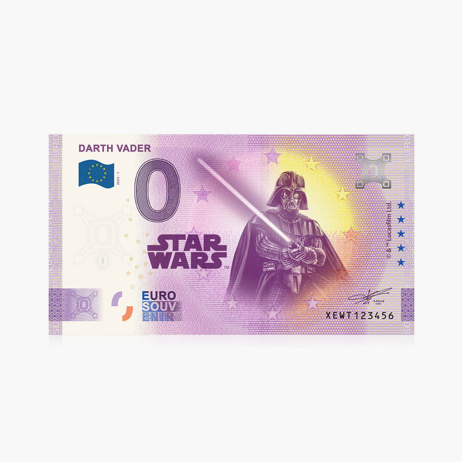 Le billet officiel Star Wars Darth Vader 0 euro