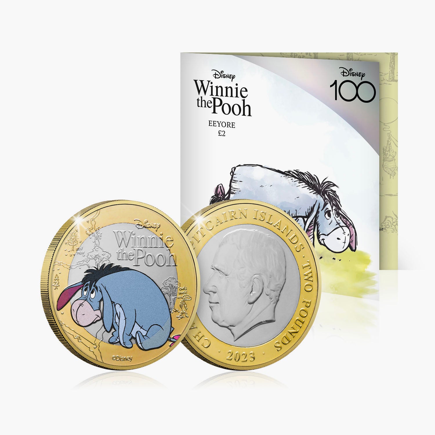 Winnie l'Ourson Bourriquet 2023 Pièce de 2 £ couleur BU