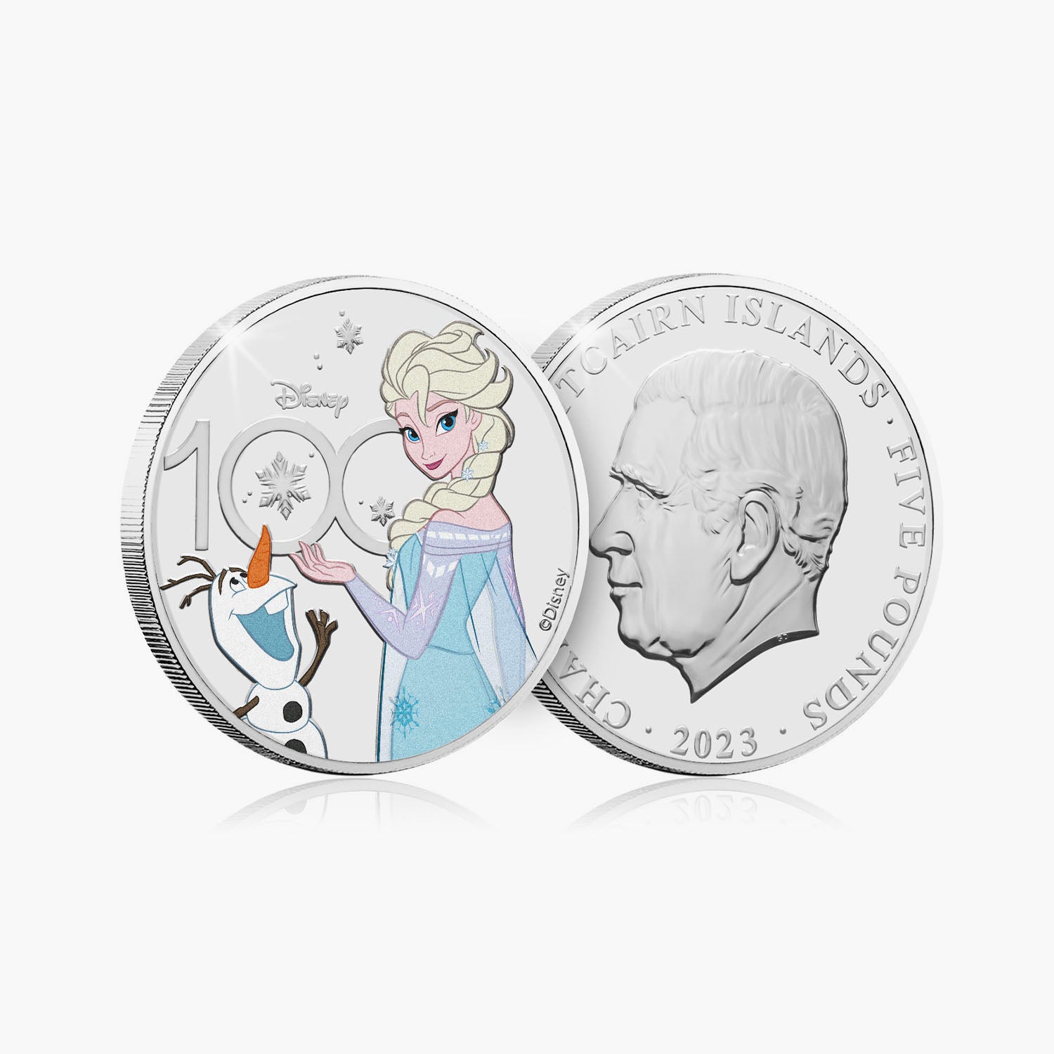 Disney 100th Anniversary La Reine des Neiges 2023 Pièce de 5 £ BU Couleur