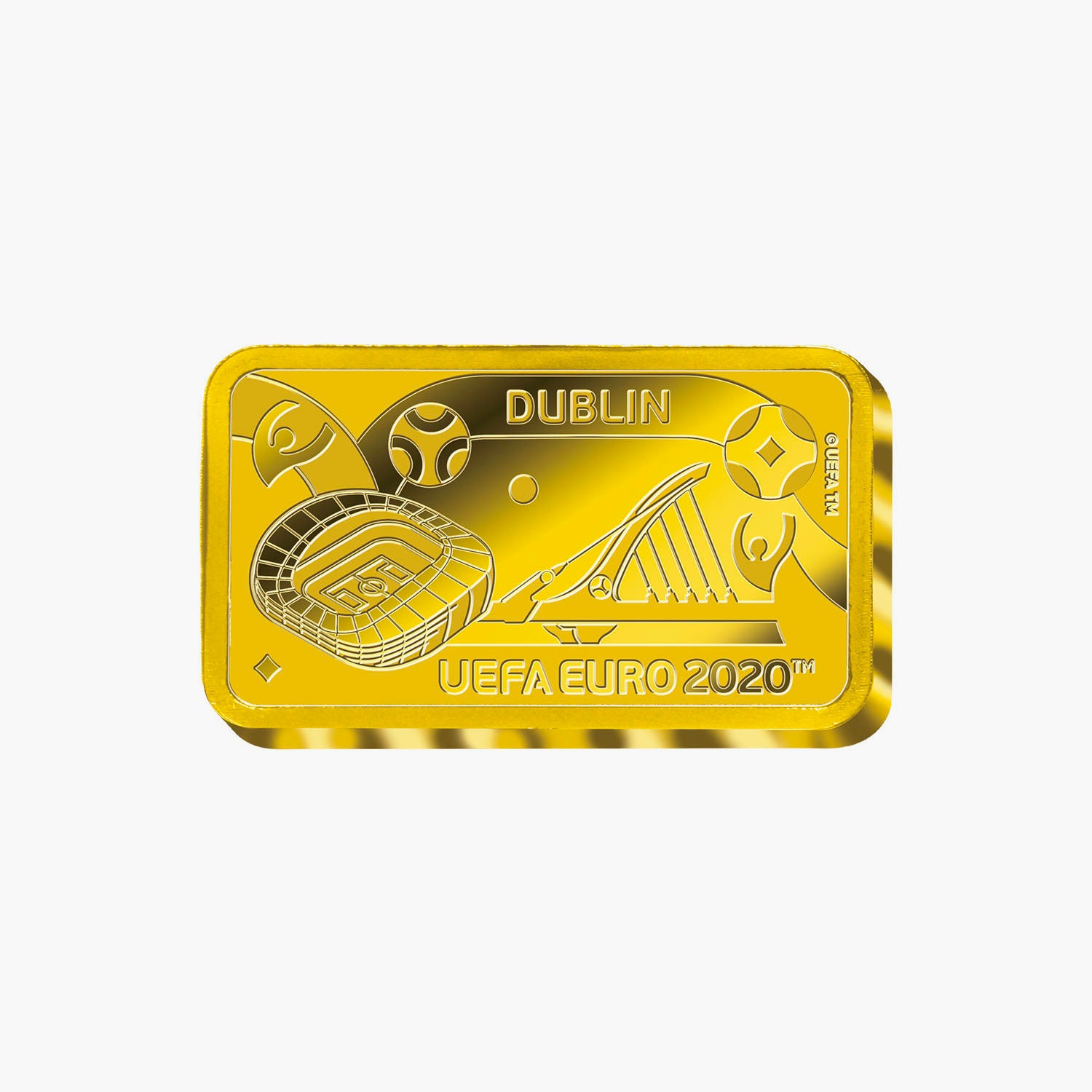 EURO 2020 Dublin £1 Gold Bar Coin