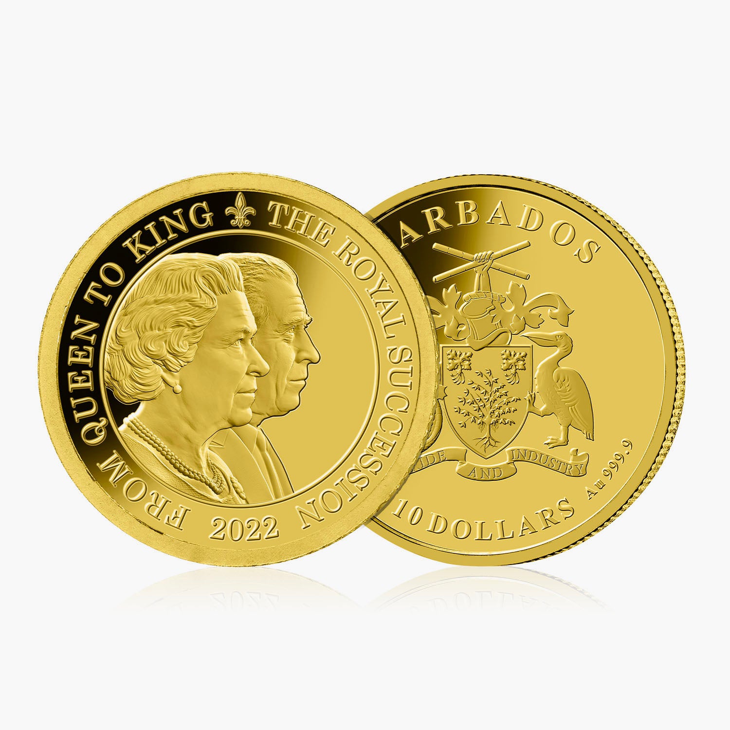From Queen to King Double Portrait Solid Gold Coin