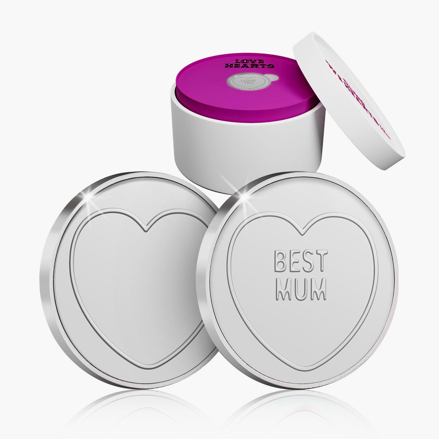 Best Mum Silver Plated Love Heart in Presentation Box