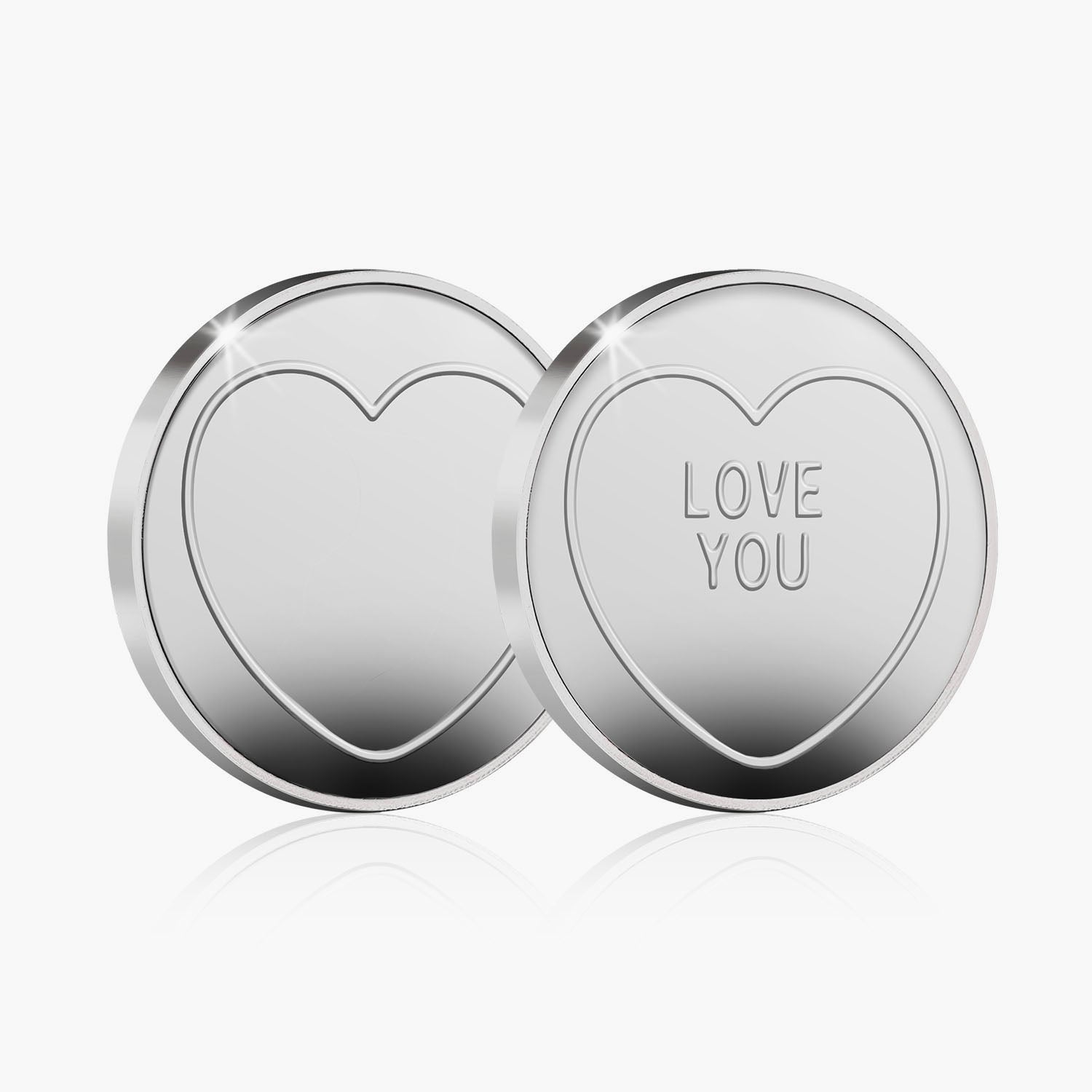 Love You Solid Silver Love Heart