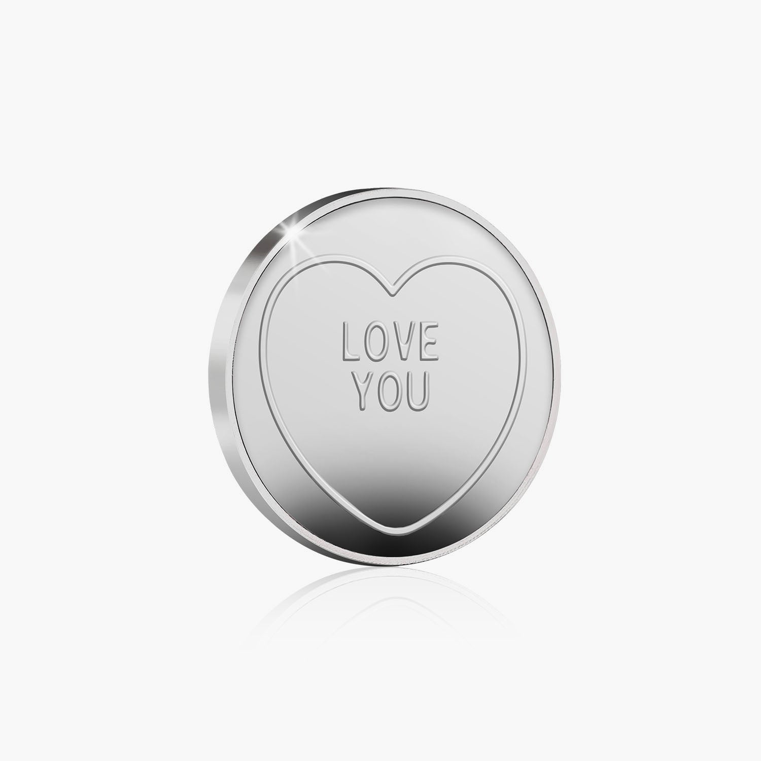 Love You Solid Silver Love Heart
